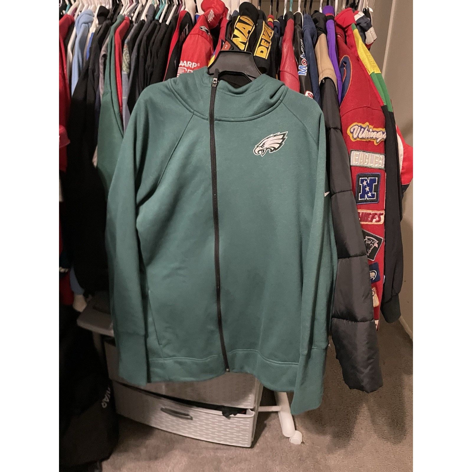 Nike Size Womans L-Philly Eagles Nike TECH Asymmetric Zip Hoodie Size L / US 10 / IT 46 - 1 Thumbnail