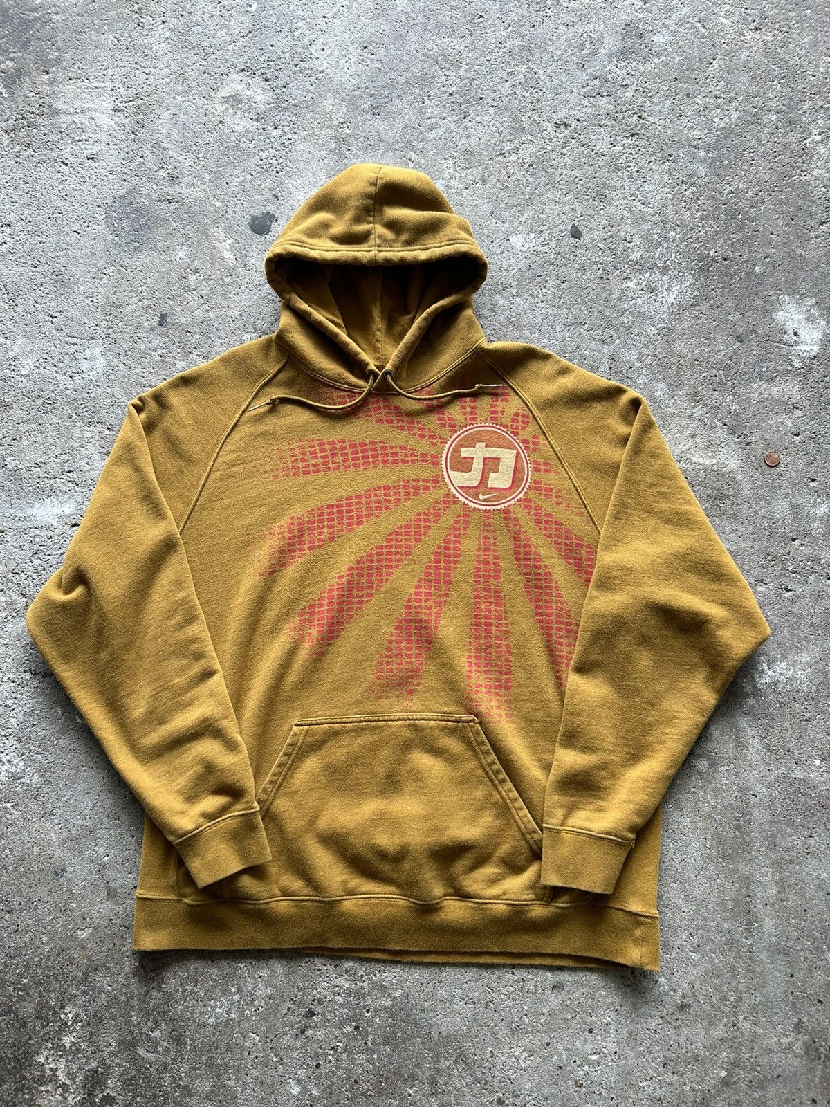Nike × Vintage Vtg 2000’s Nike Japan Rising Sun Hoodie Size US XXL / EU 58 / 5 - 1 Thumbnail