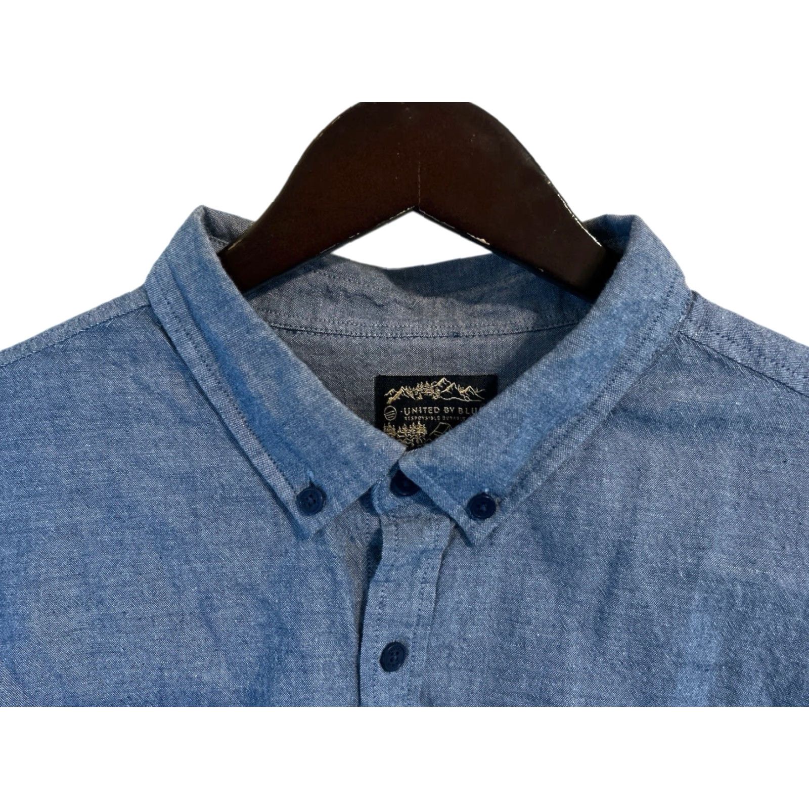 United By Blue VINTAGE United by Blue Long Sleeve Button-Down Shirt Mens XL GUC Chambray Blue Woven 2010s Size US XL / EU 56 / 4 - 2 Thumbnail