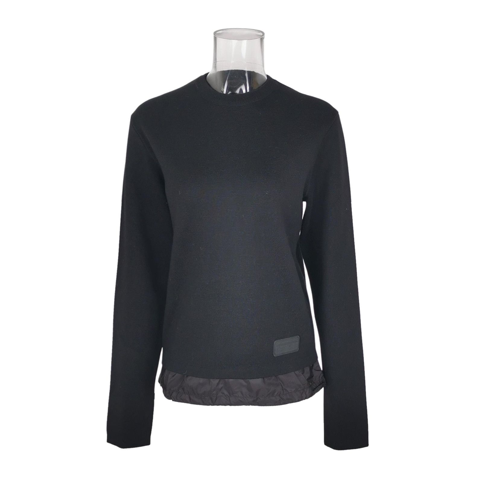 Prada Prada Black Layered Knit Sweater with Sheep Wool 0079 Size US M / EU 48-50 / 2 - 1 Thumbnail
