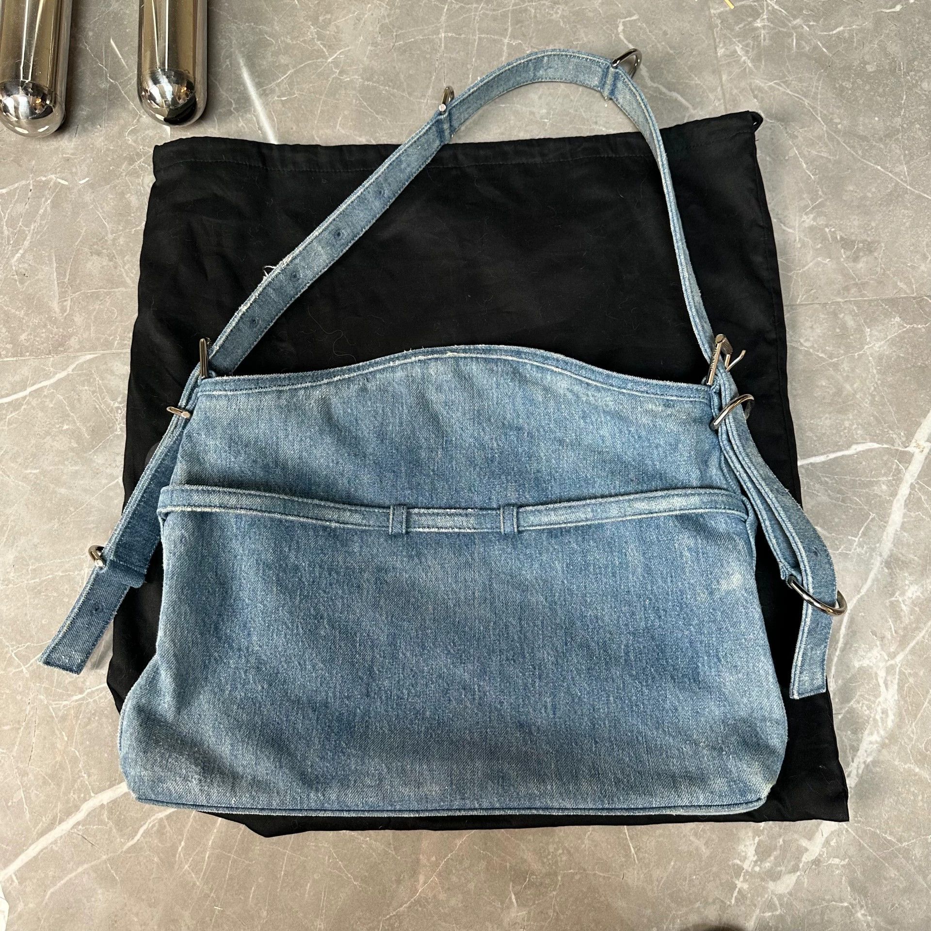 Givenchy Givenchy Voyou Silver Strap Denim Mid Blue Women's Size ONE SIZE - 2 Thumbnail