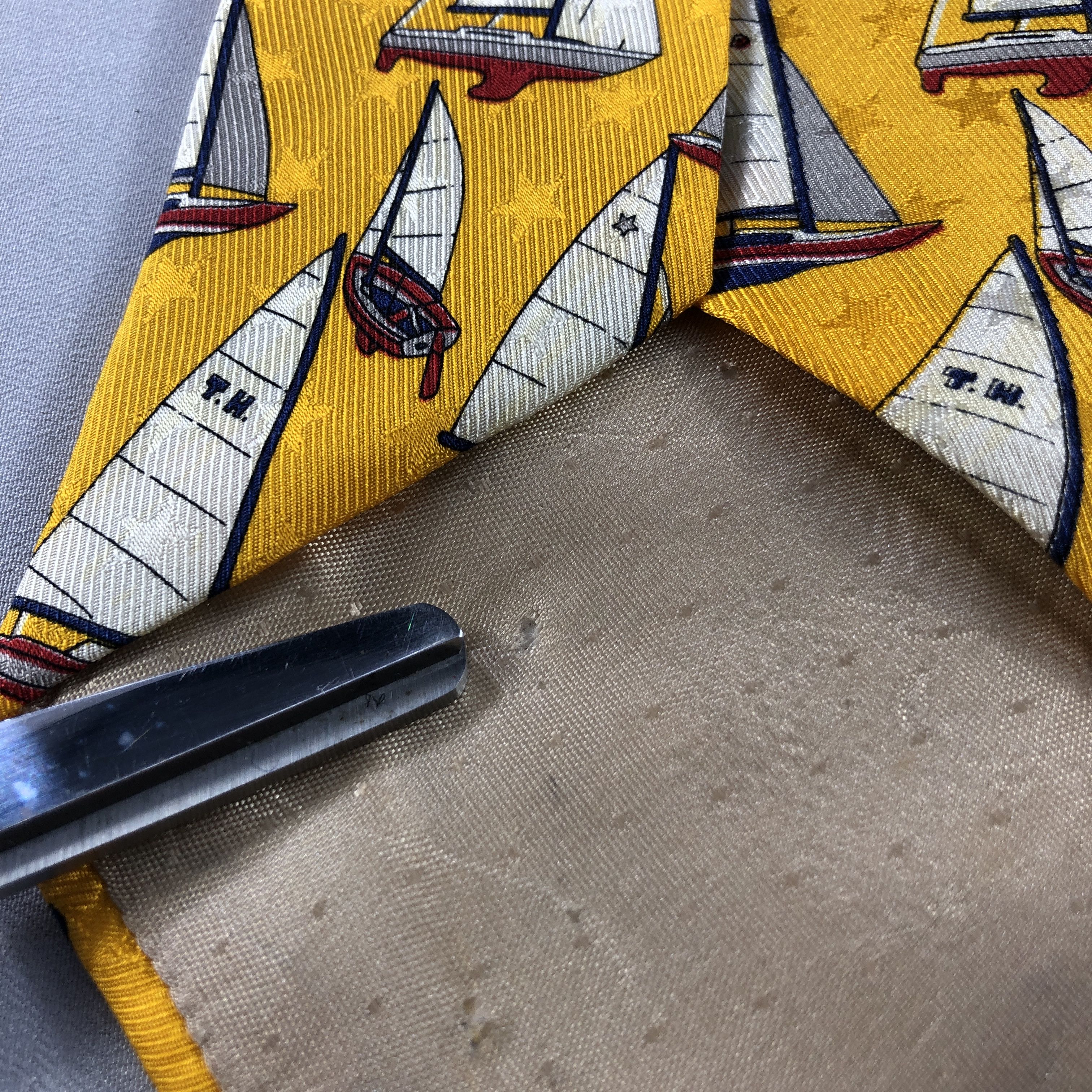 Balenciaga × Vintage Vintage Balenciaga Silk Neck Ties T121 Size ONE SIZE - 4 Thumbnail