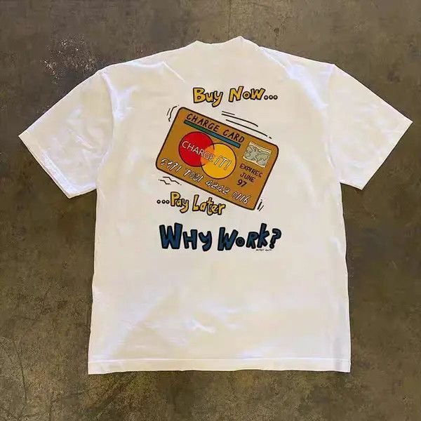 Japanese Brand Atsuko x Shii Casual retro credit card pattern all-match tee Size US L / EU 52-54 / 3 - 1 Thumbnail