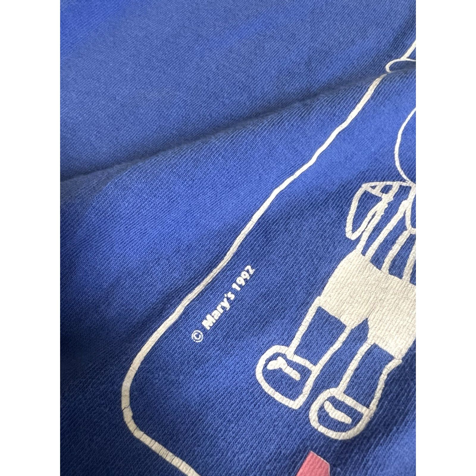 Fruit Of The Loom VINTAGE Fruit of the Loom Stitch T-Shirt XL Men Blue Crew Neck 1992 Regular Cotton Crew Neck Mens XXL? Size US XL / EU 56 / 4 - 5 Thumbnail