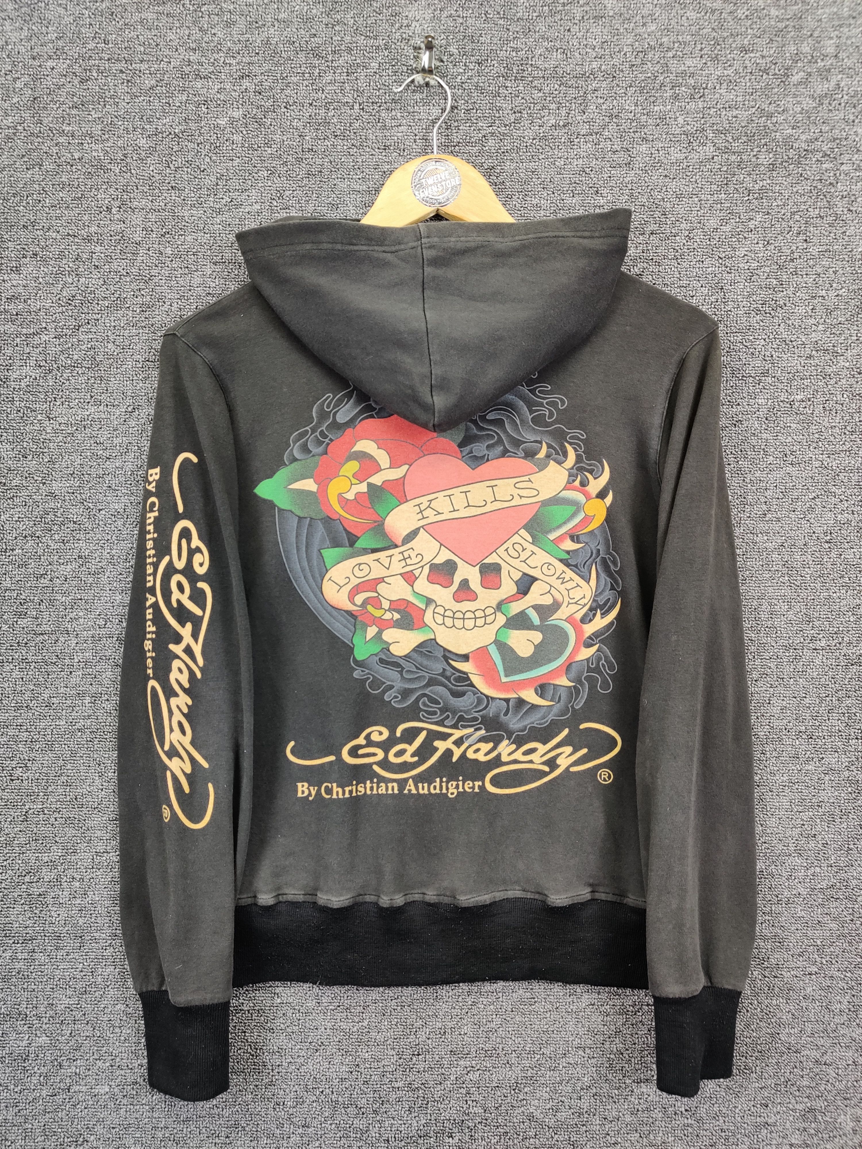 Ed Hardy Vintage Ed Hardy Christian Audigier Zipper Hoodie Size US XL / EU 56 / 4 - 1 Thumbnail