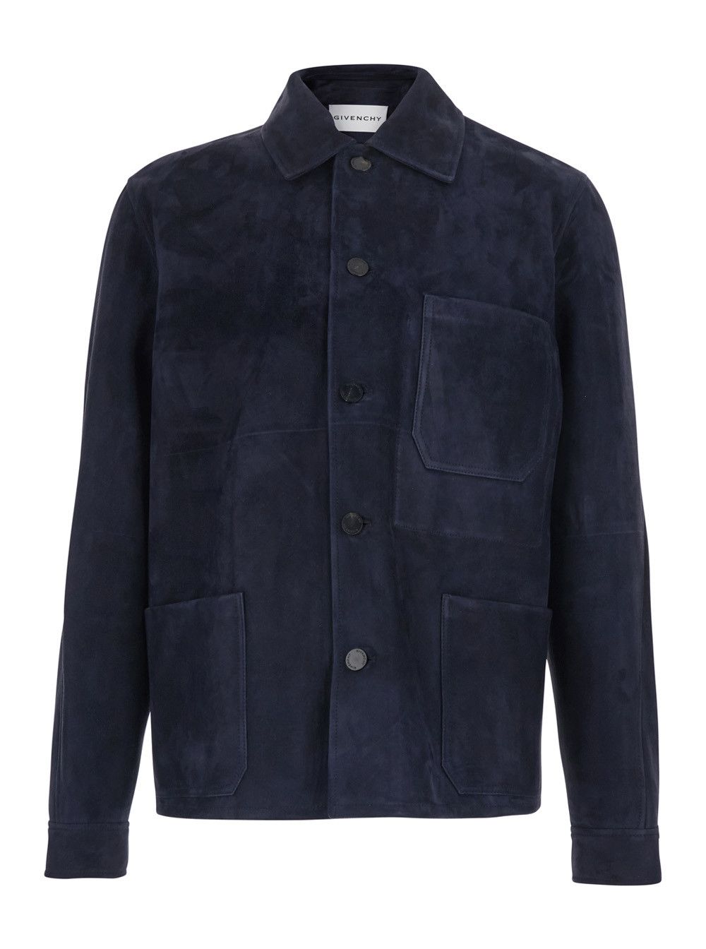 Givenchy Blue Jacket with Classic Collar and Suede Front Pockets for Men Size US L / EU 52-54 / 3 - 1 Thumbnail