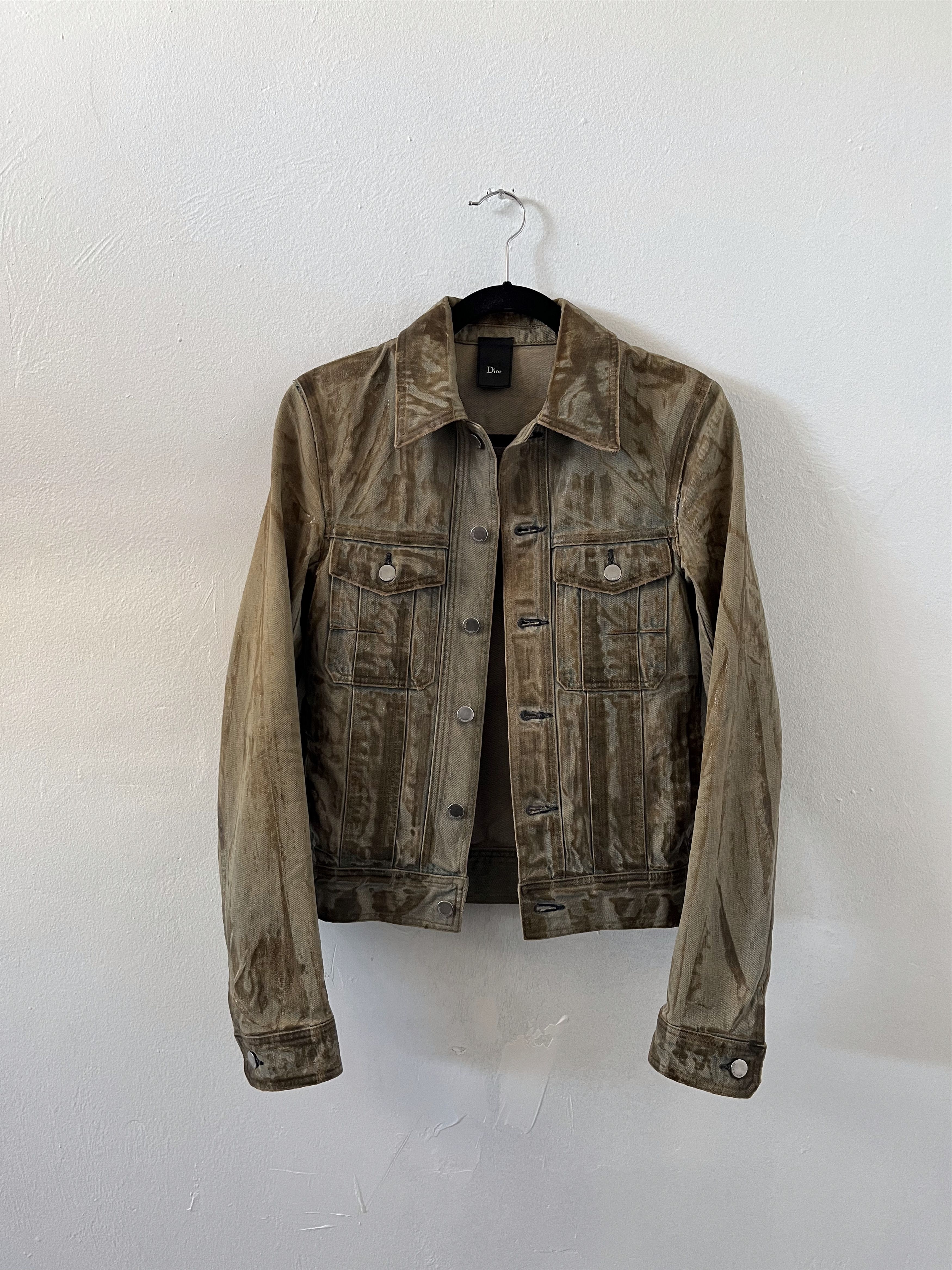 Dior Dior Homme SS04 Bleu Claire Waxed Denim Jacket Size US S / EU 44-46 / 1 - 2 Thumbnail