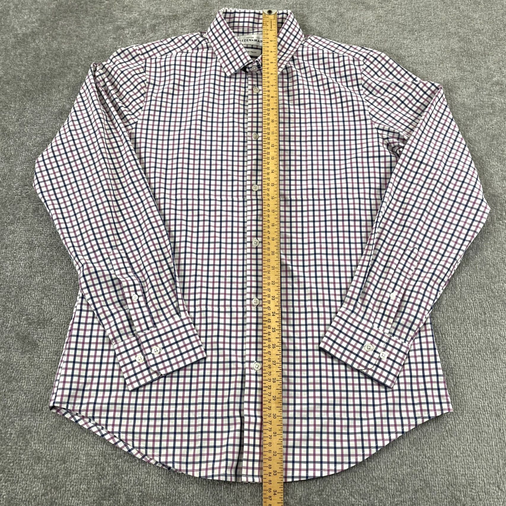 Mizzen+Main MIZZEN+MAIN Shirt Mens XL Leeward Plaid Button Up Dress Shirt - Multicolor, Long Sleeve, Collared, Classic Fit, Breathable, Easy Care, Workwear Size 46R - 4 Thumbnail