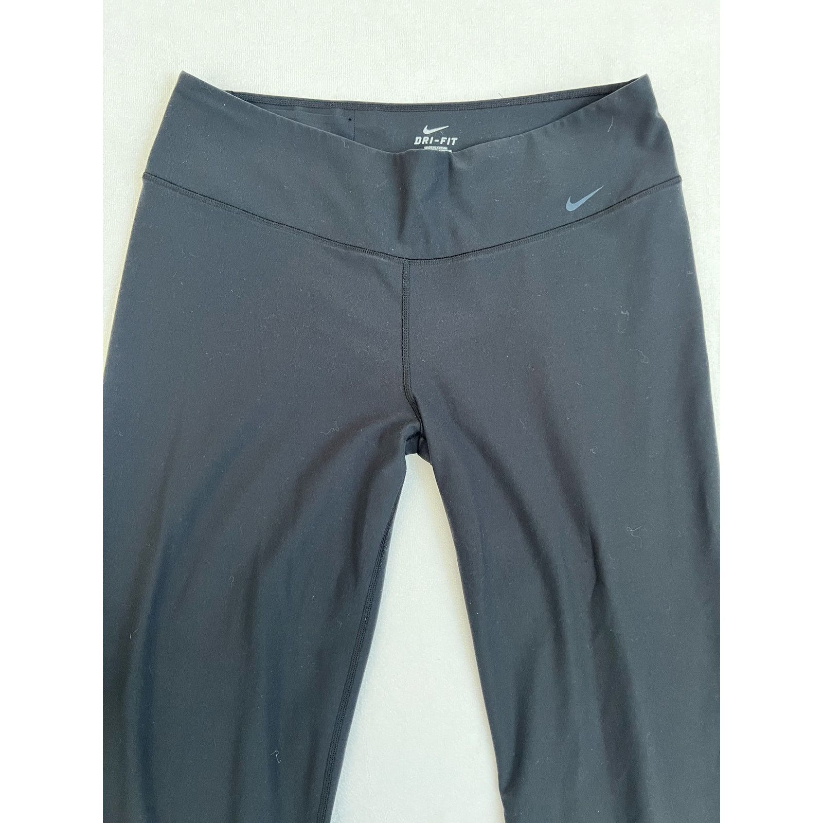 Nike Nike Dri-Fit Classic Black Mid-Rise Leggings Large Size 32" / US 10 / IT 46 - 2 Thumbnail