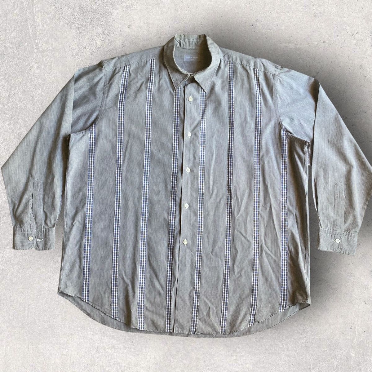 Comme des Garcons Homme Vintage Homme Oversize Cut And Sew Shirt Size US L / EU 52-54 / 3 - 2 Thumbnail