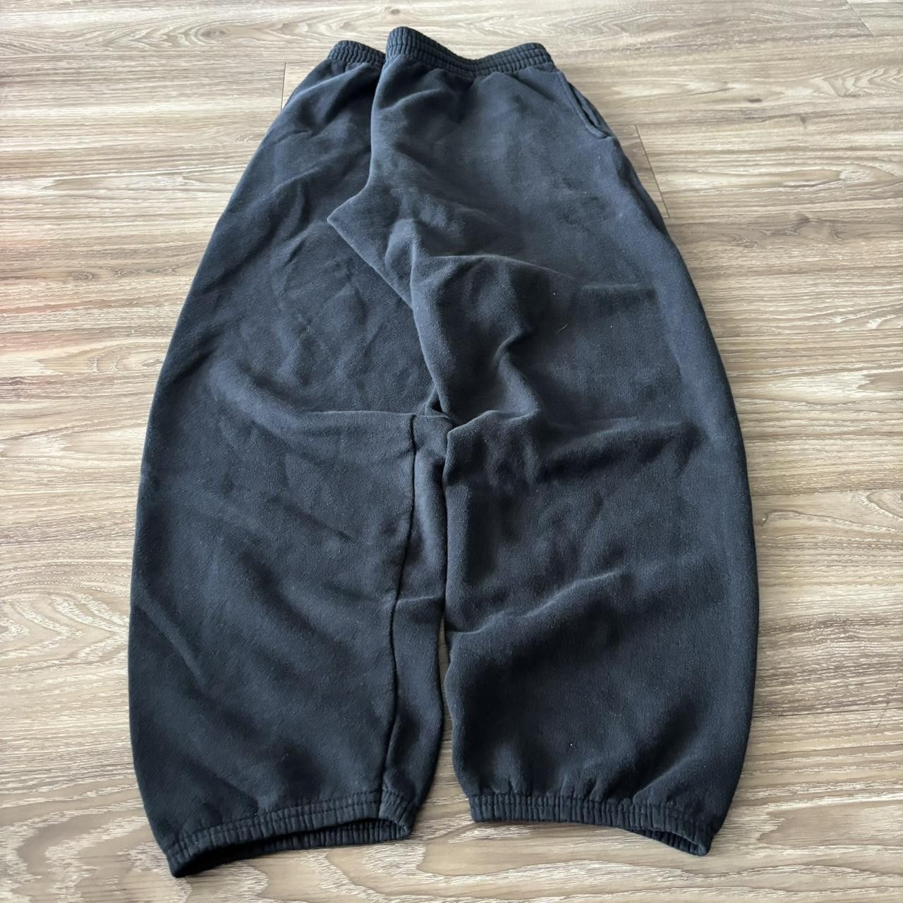 Japanese Brand Crazy Vintage Y2K/2000s Black Essential Sweatpants! Fits M Size US 34 / EU 50 - 3 Thumbnail