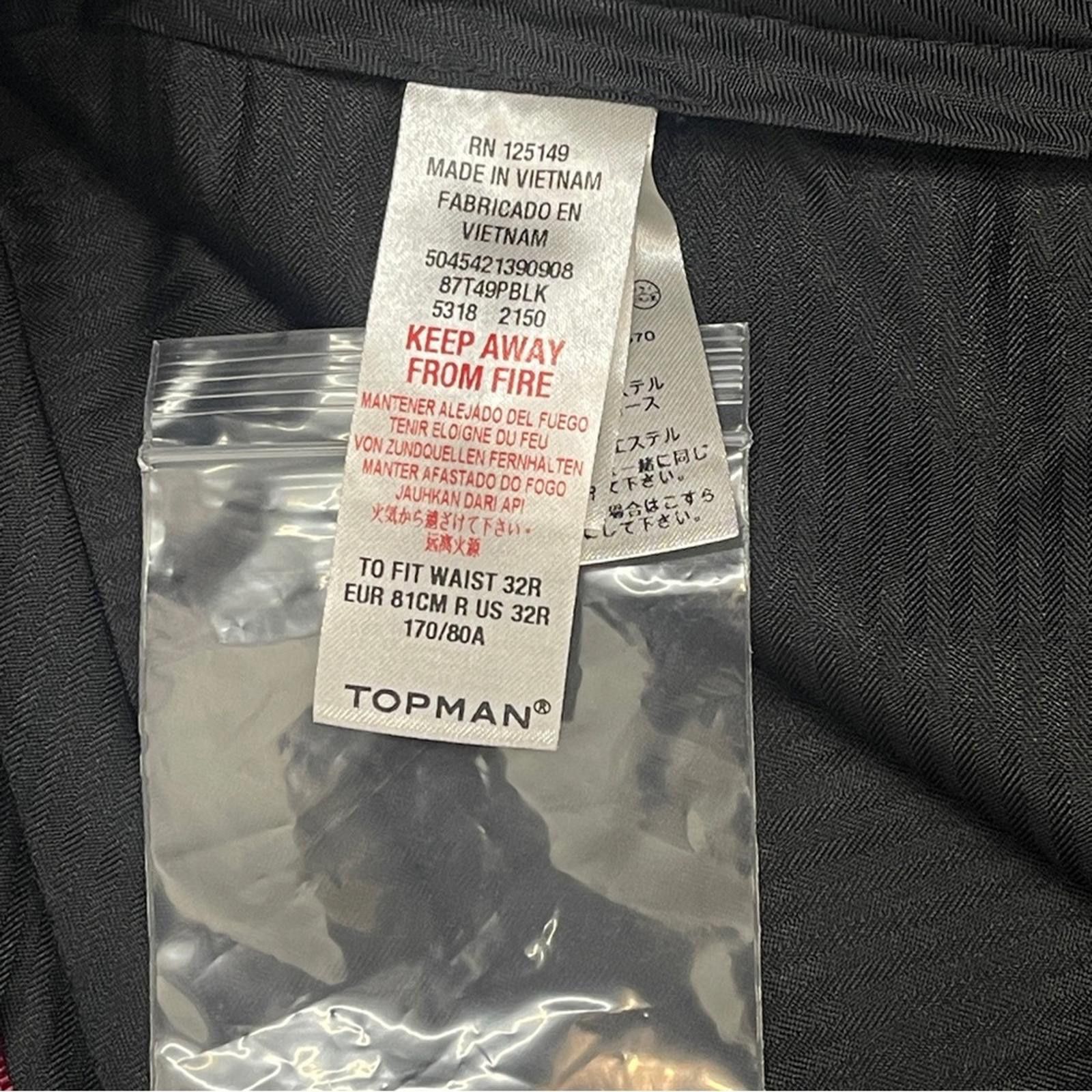 Topman Topman Classic Slim Black Dress Pants - NWT - size 32R Size 38R - 5 Thumbnail
