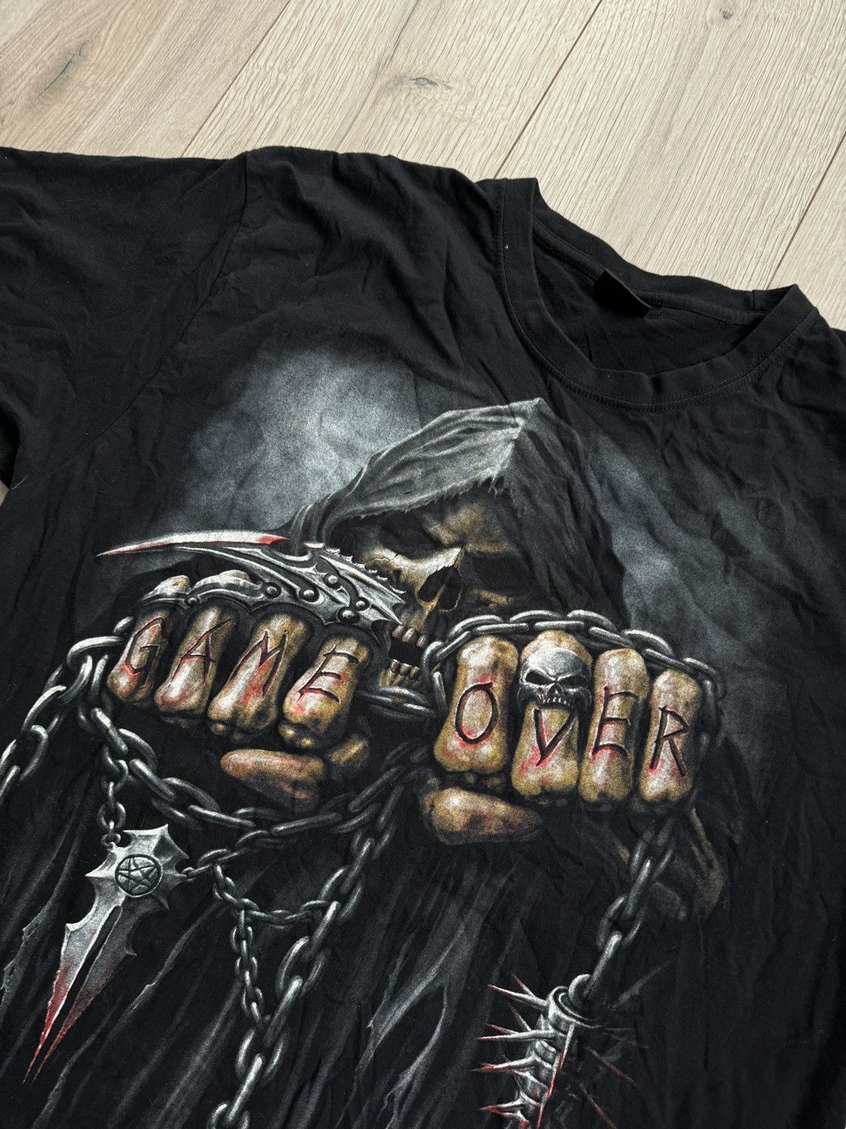 Band Tees Vintage Spiral Faded Boxy Tee (Game Over You Lose ) Size US L / EU 52-54 / 3 - 5 Thumbnail