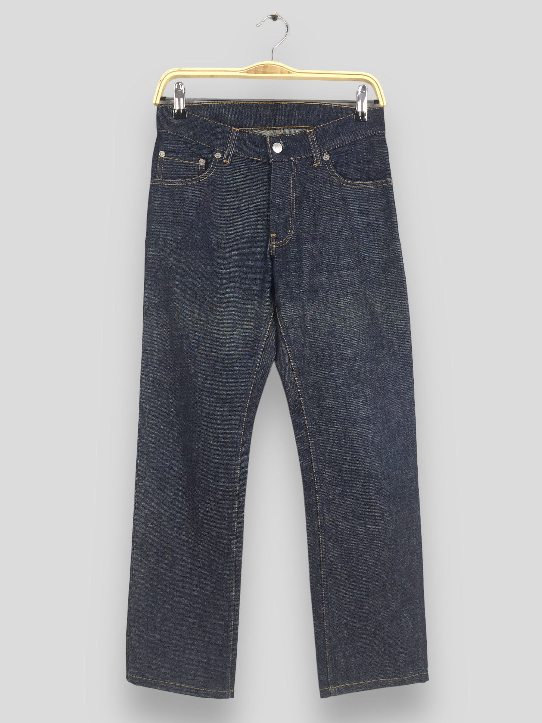 image of Size 28X29.5 Helmut Lang Jeans Faded Dirty Jeans in Blue, Women's