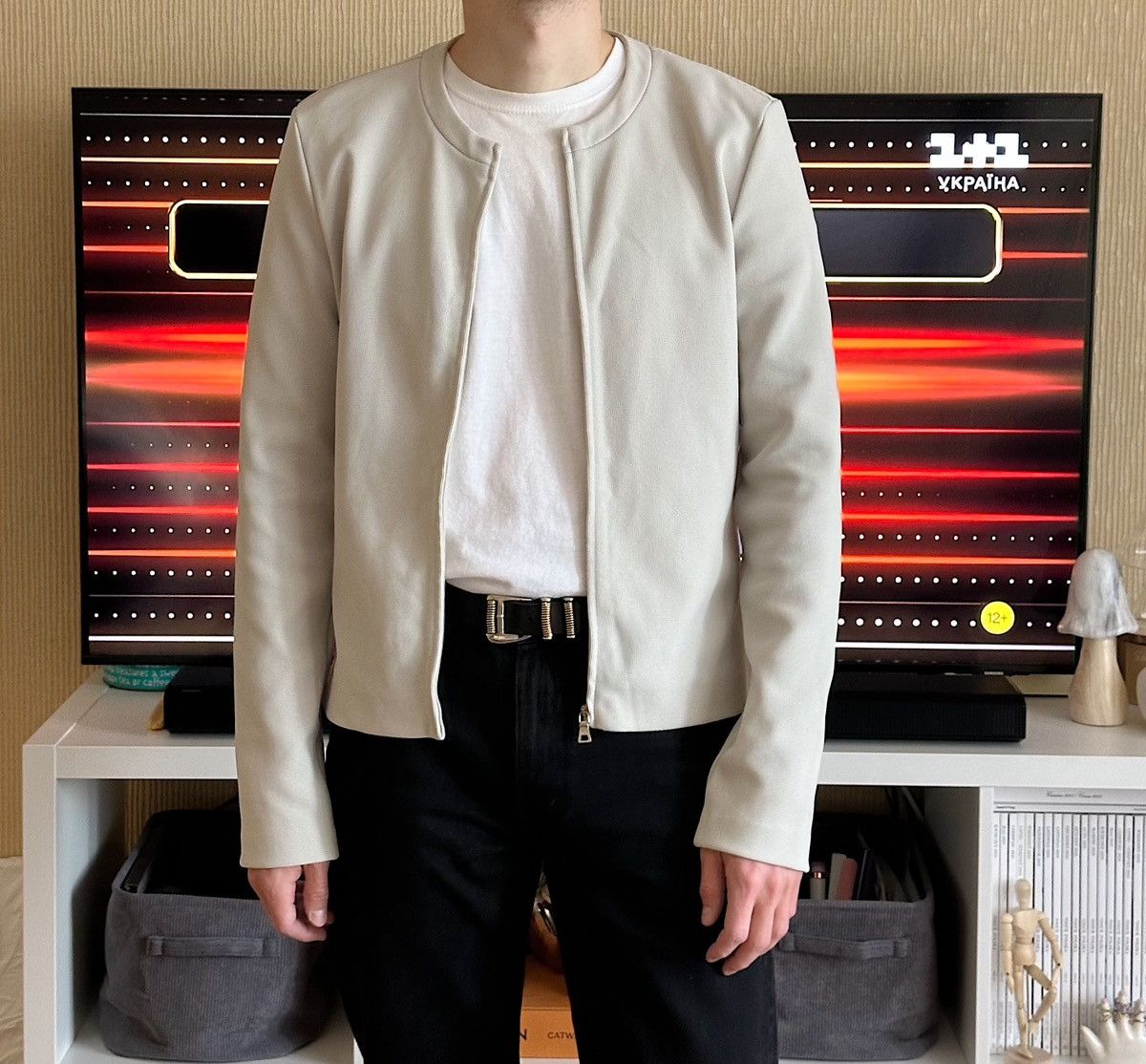Prada × Streetwear × Vintage PRADA SS11 Collarless Nylon Blouson Jacket ...