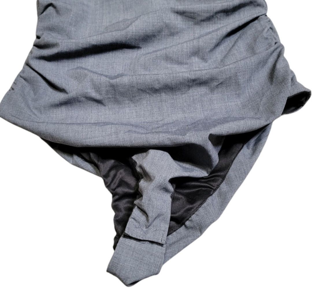 Zara ZARA Women's Grey Draped Side Strapless Bodysuit Size M / US 6-8 / IT 42-44 - 6 Thumbnail