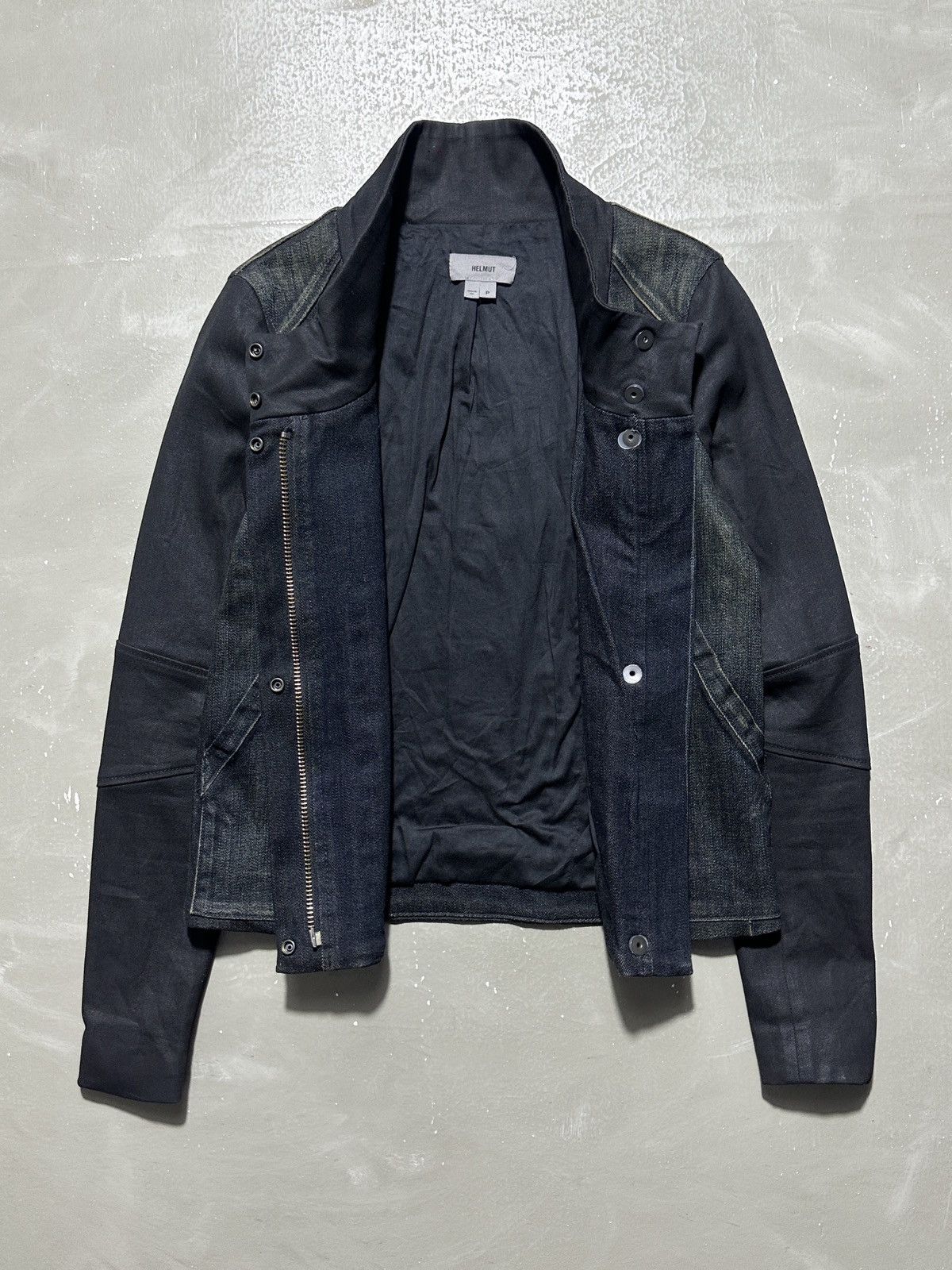 Helmut Lang Helmut Lang Dark Wash Funnel Neck Denim Jacket Size M / US 6-8 / IT 42-44 - 3 Thumbnail