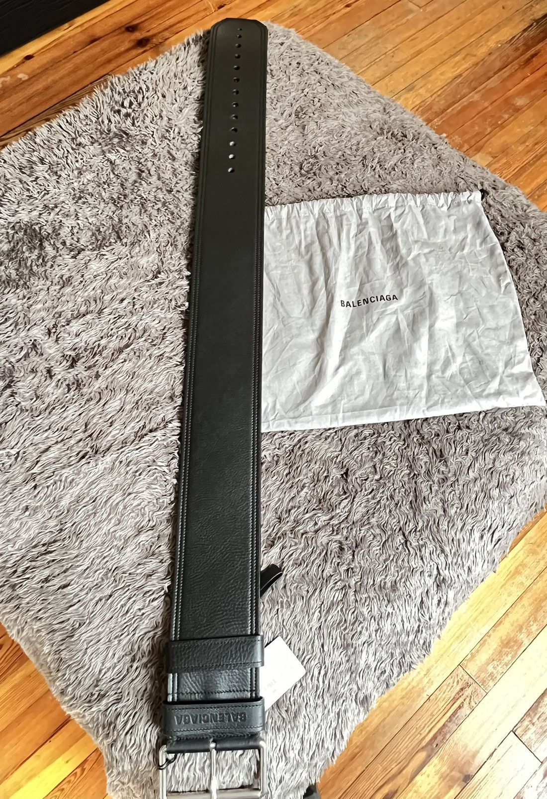 Balenciaga Balenciaga Force Leather Belt Size 40 - 12 Thumbnail