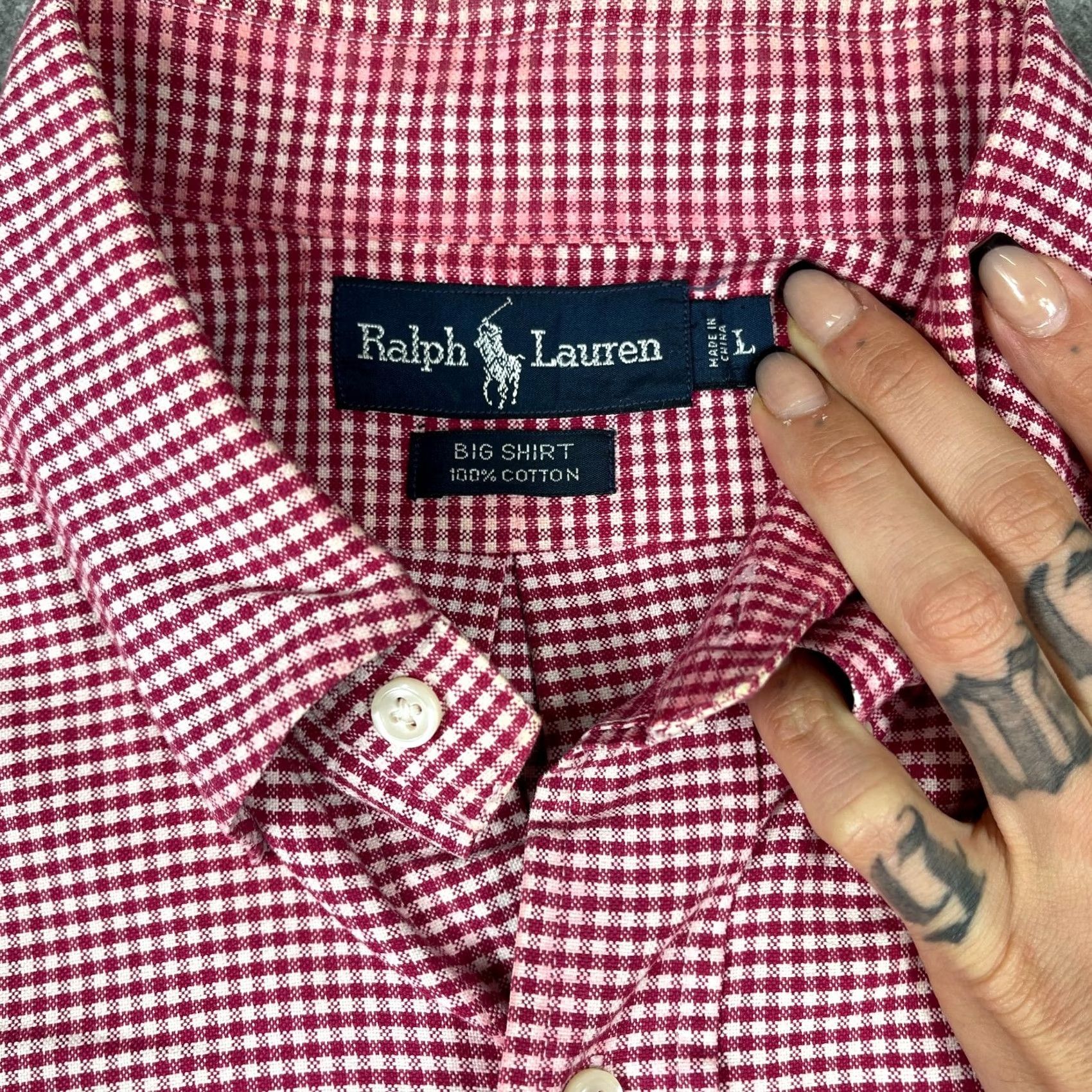 Ralph Lauren Ralph Lauren Button-Down Shirt Mens Large Red White Gingham Plaid Casual Workwear 90s Classic Size US L / EU 52-54 / 3 - 7 Thumbnail