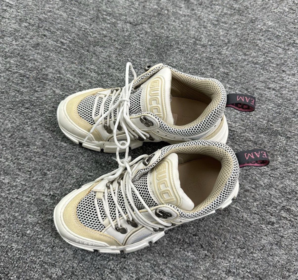 Gucci Gucci White Hiking Dad Sneakers K12 Size US 8 / IT 38 - 1 Thumbnail