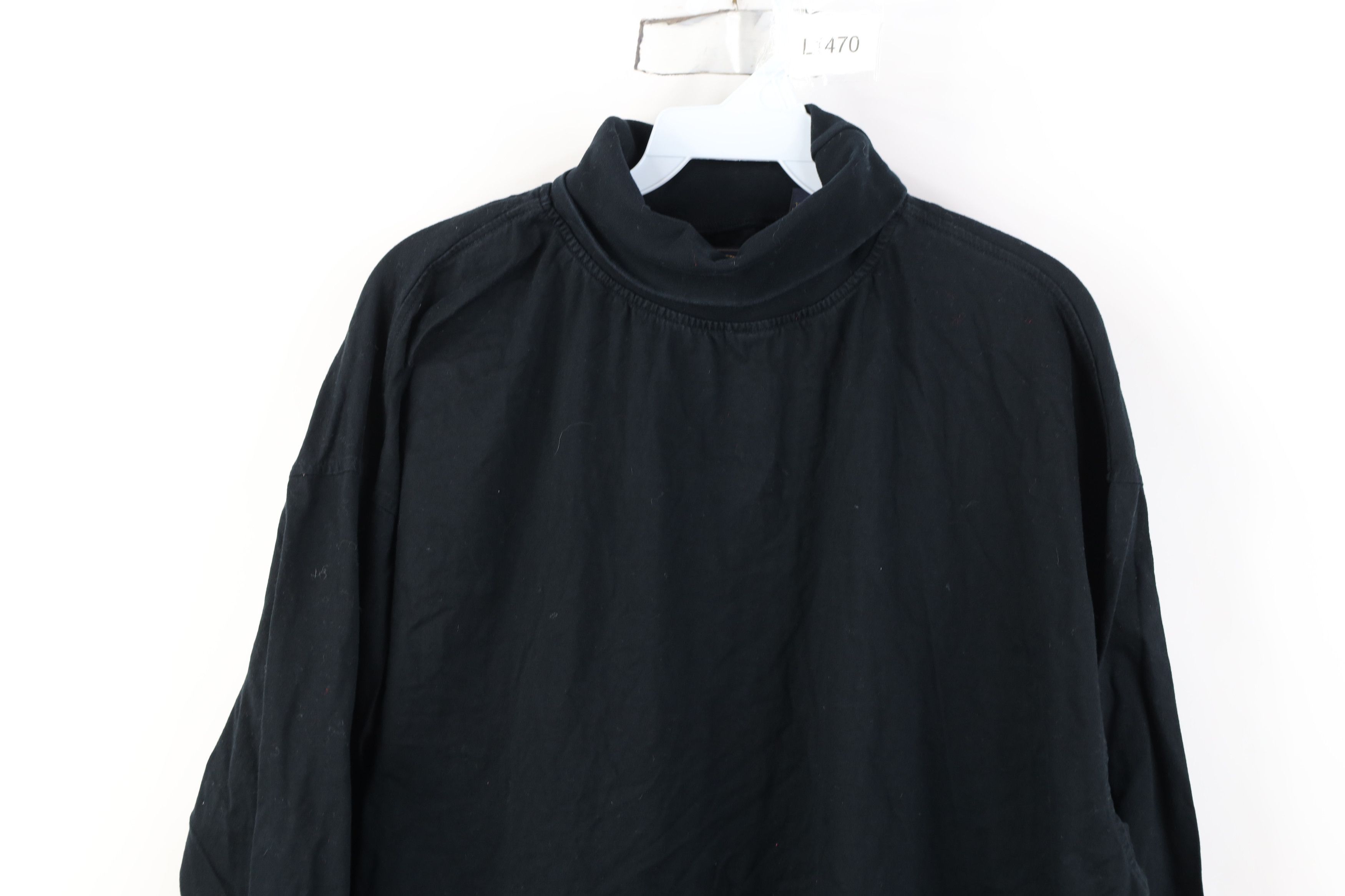 Vintage Vintage 90s Streetwear Heavyweight Turtleneck T-Shirt Black Size US XXL / EU 58 / 5 - 2 Thumbnail