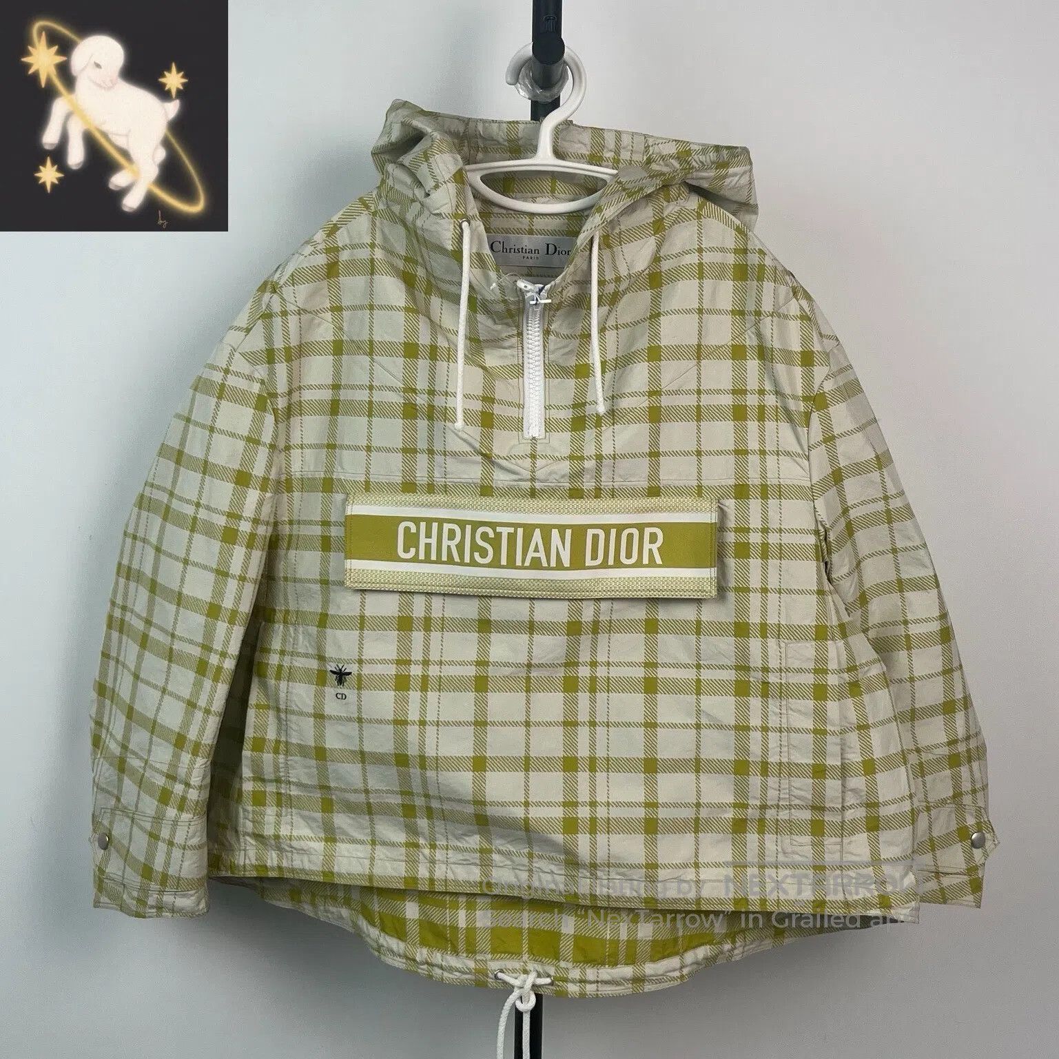 Dior Dior Lemon yellow plaid logo letter hooded windbreaker jac Size US XS / EU 42 / 0 - 1 Thumbnail