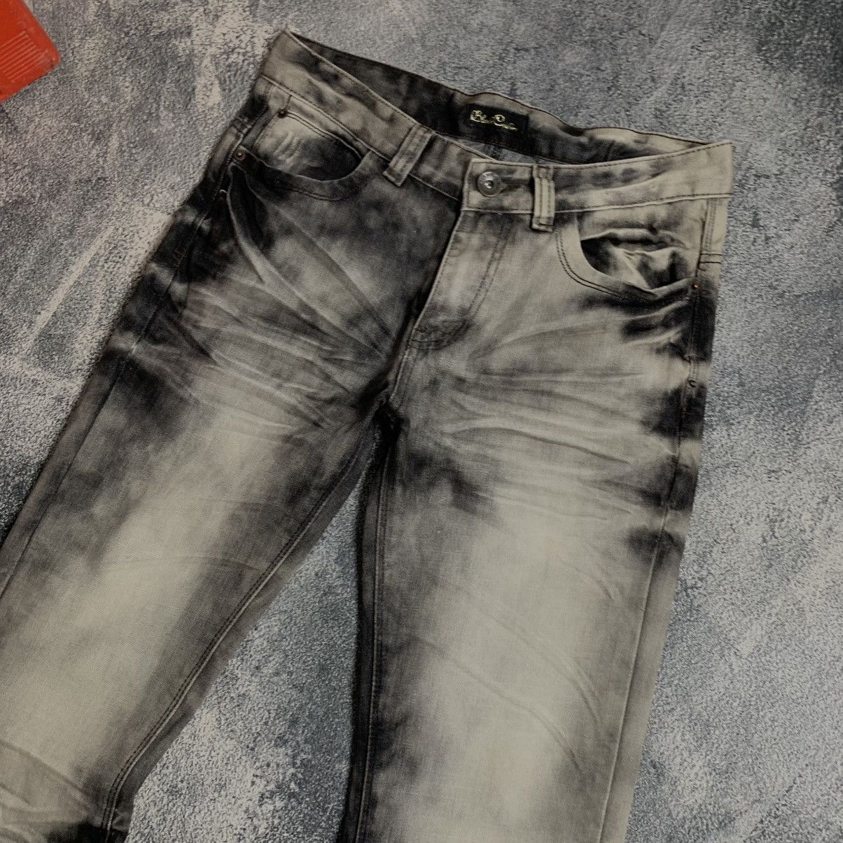 Japanese Brand Black Crown Contras Distressed Fade But Cut Jeans Size US 28 / EU 44 - 8 Thumbnail