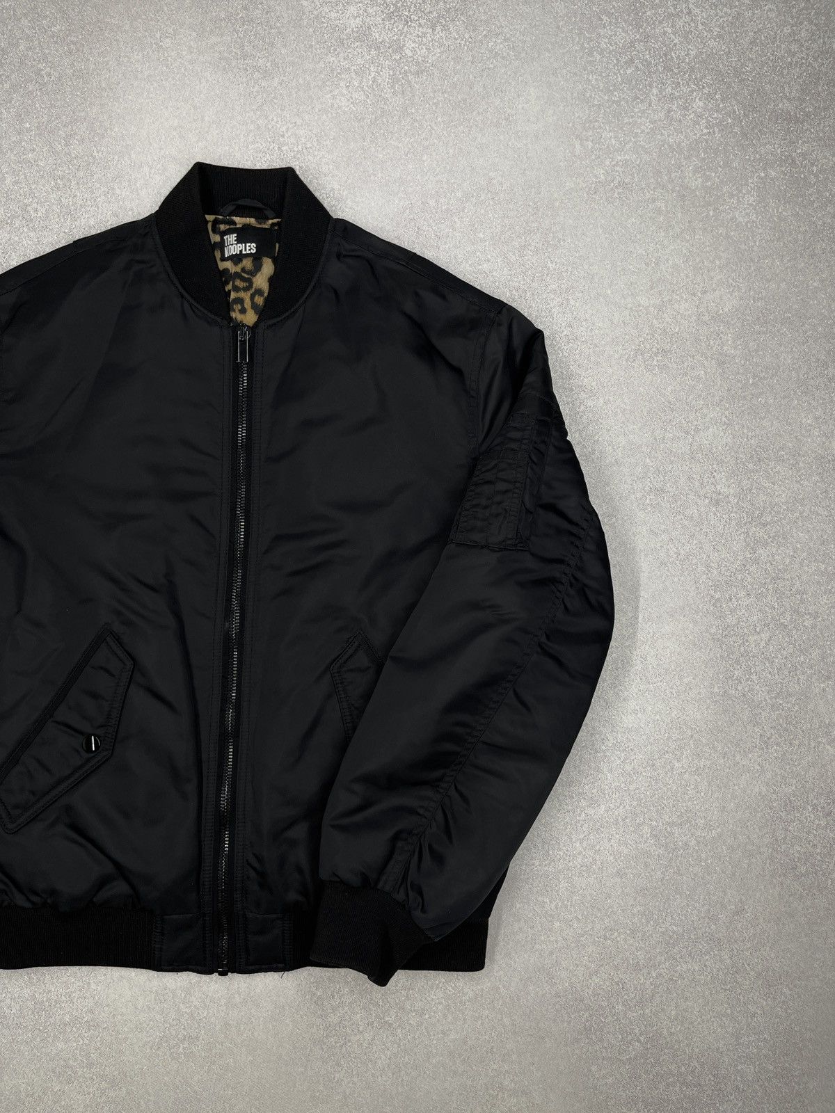 The Kooples Women The Kooples Bomber M1 Black Leopard Jacket Size M / US 6-8 / IT 42-44 - 3 Thumbnail