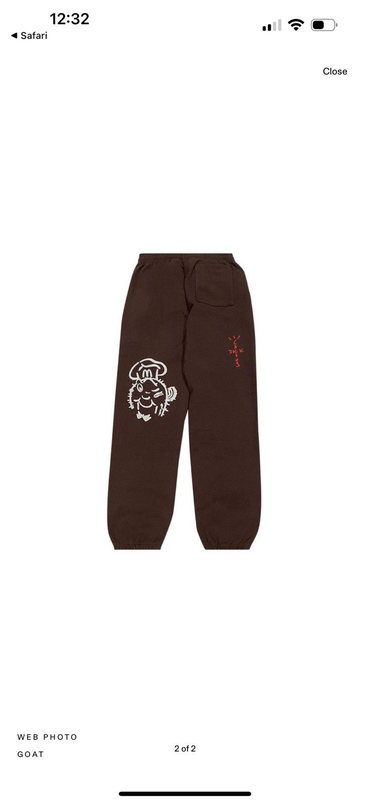 Travis Scott Cactus Jack by Travis Scott x McDonald’s Sticker Sweatpants Size 26" / US 2 / IT 38 - 2 Thumbnail