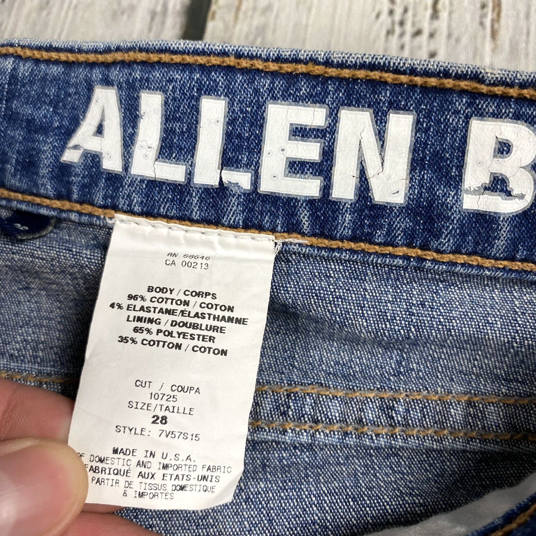Vintage ALLEN SCHWARTZ Racing Bootcut Jeans Women Size 28 Blue Denim Flare Patches Regular Fit Size 28" / US 6 / IT 42 - 5 Thumbnail