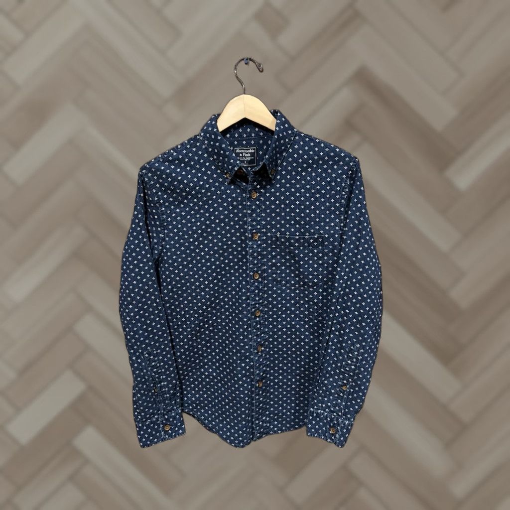 Abercrombie & Fitch Abercrombie & Fitch Mens Blue Long Sleeve Button-Up Dress Shirt Size Small Size 36R - 1 Thumbnail