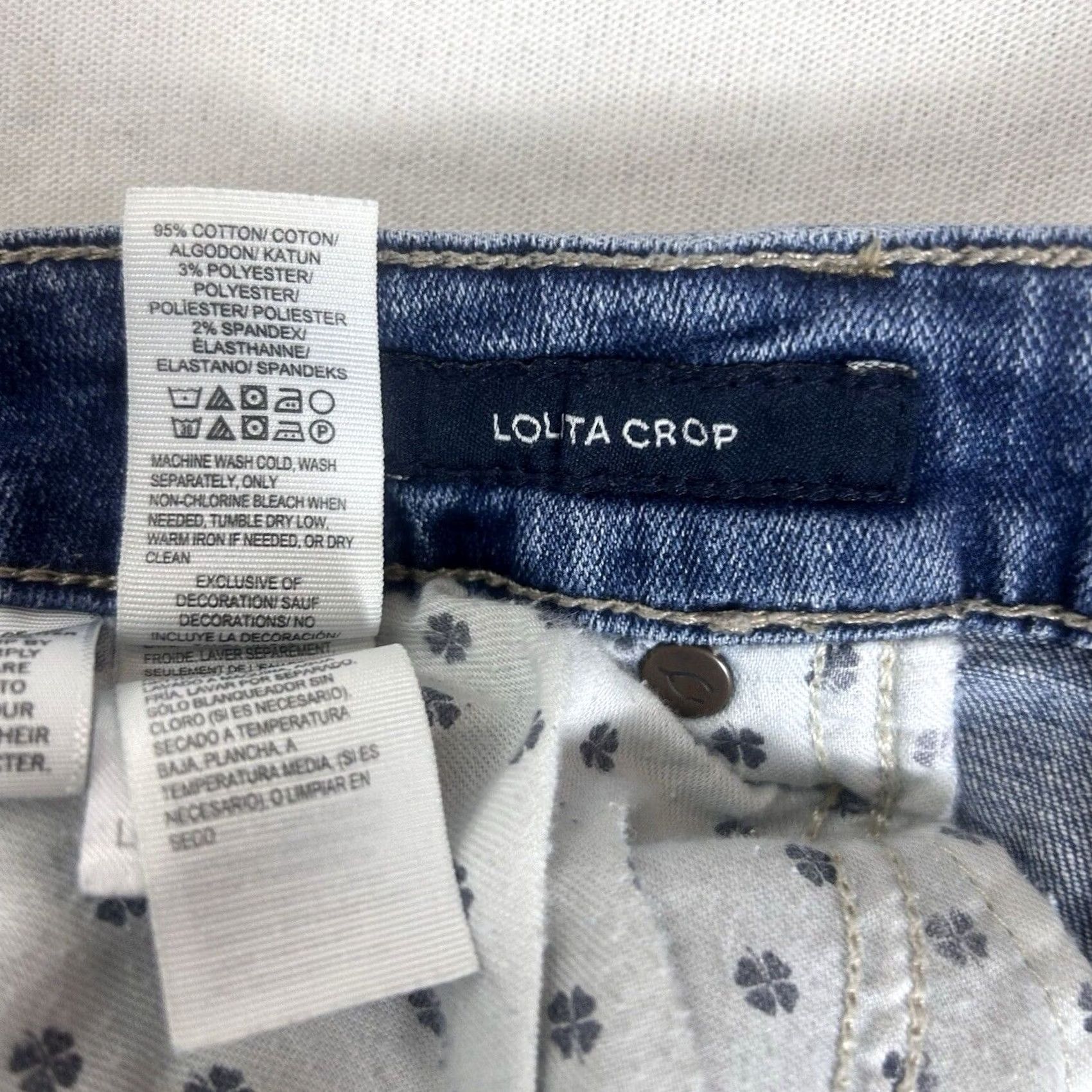 Lucky Brand Lucky Brand Lolita Crop Jeans Women 6 Blue Mid Rise Denim Stretch Raw Hem Jeans Womens Modern Vintage No Size 28" / US 6 / IT 42 - 4 Thumbnail