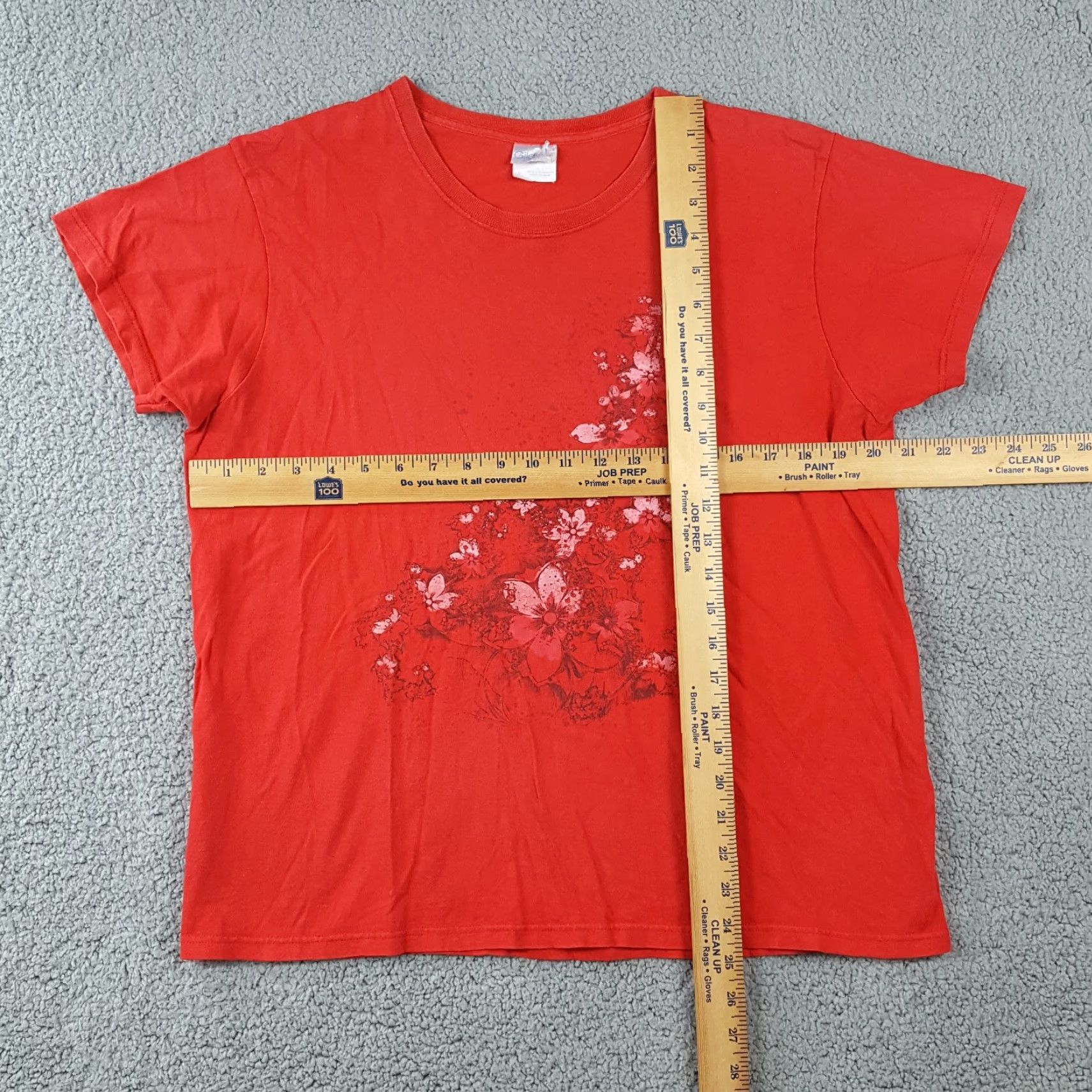 Gildan VINTAGE Gildan 90s Red Flower Nature Short Sleeve T-Shirt Women's Large Retro Classic Size L / US 10 / IT 46 - 6 Thumbnail