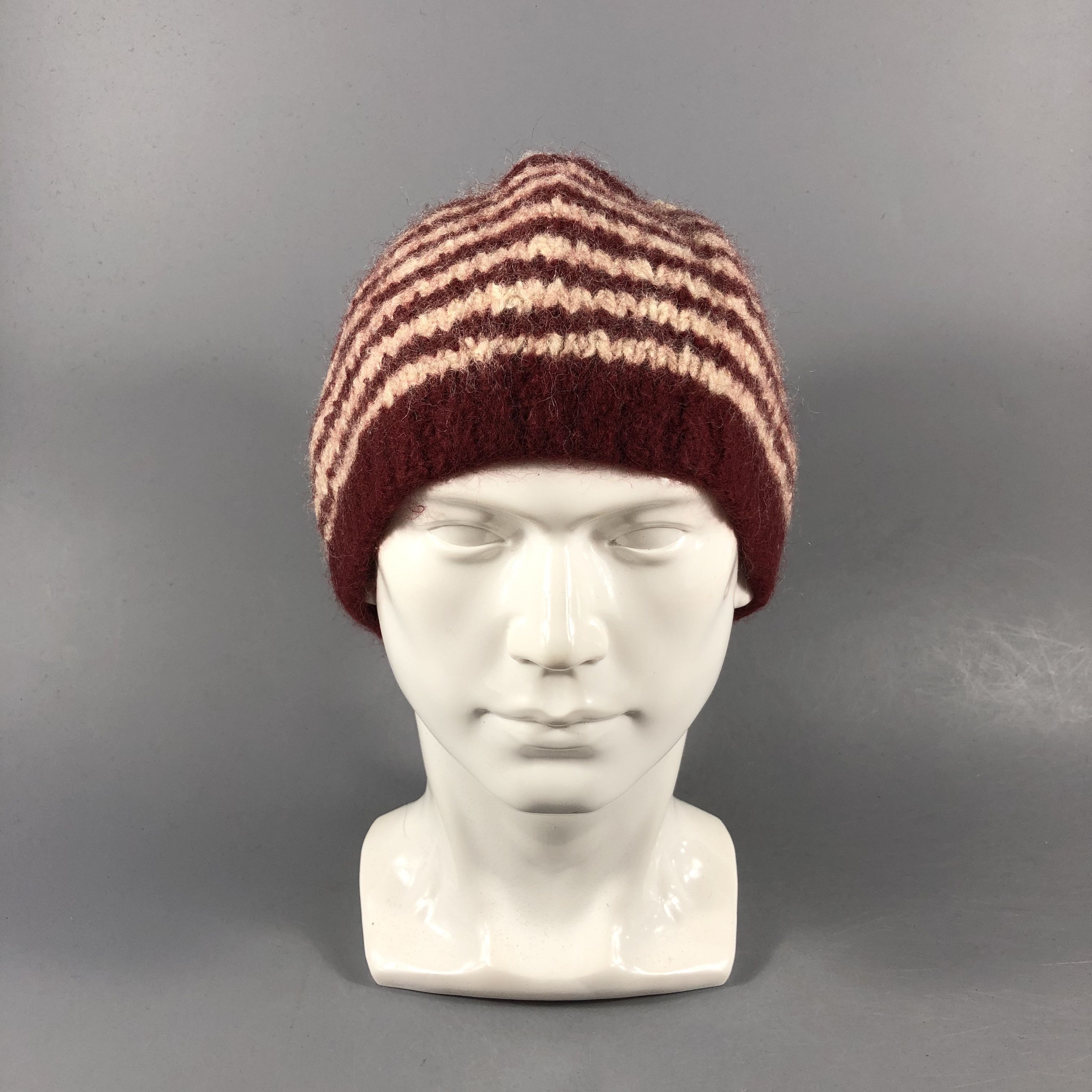 Vintage Unknown Stripe Wool Beanie Snowcap Snow Hat B963 | Grailed