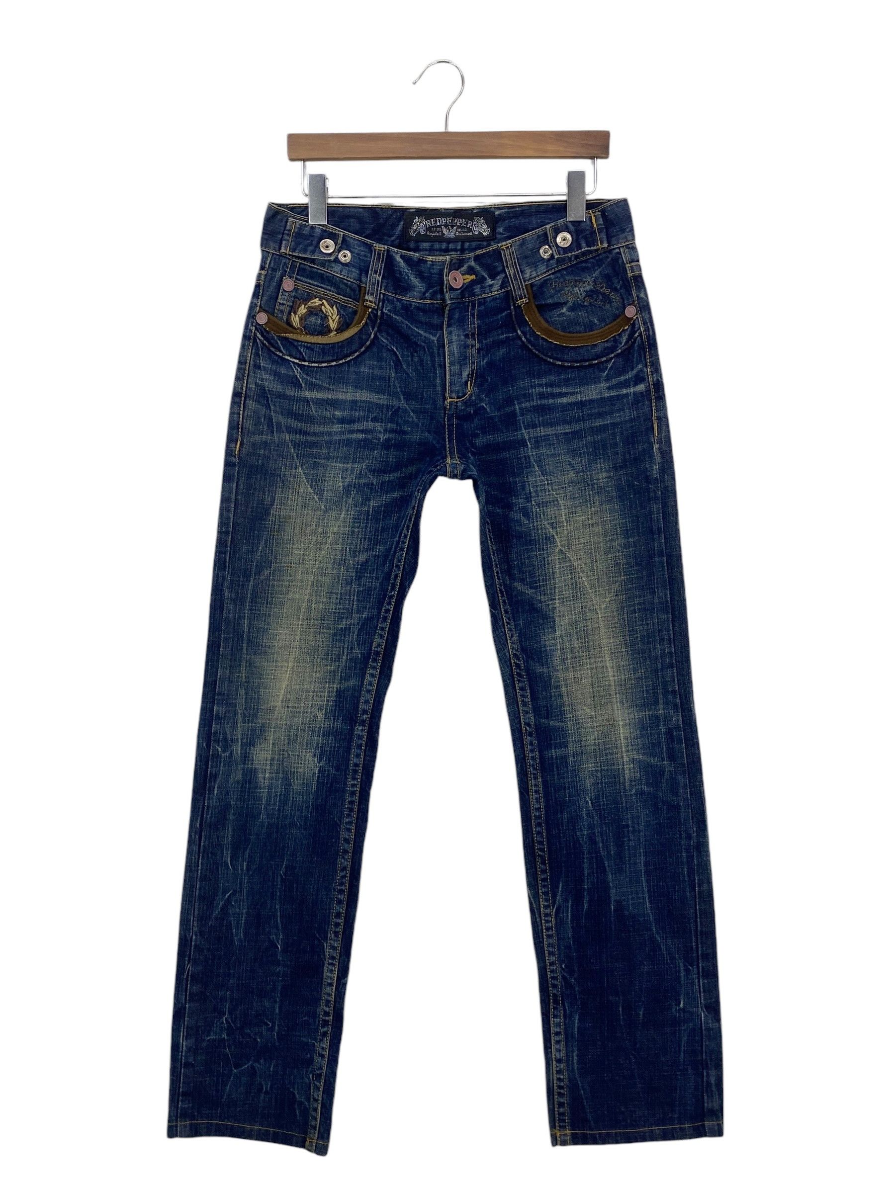 Japanese Brand × Rockstar Games Red Pepper Jeans Slim Jeans Embroided Jeans Size 30" / US 8 / IT 44 - 2 Thumbnail