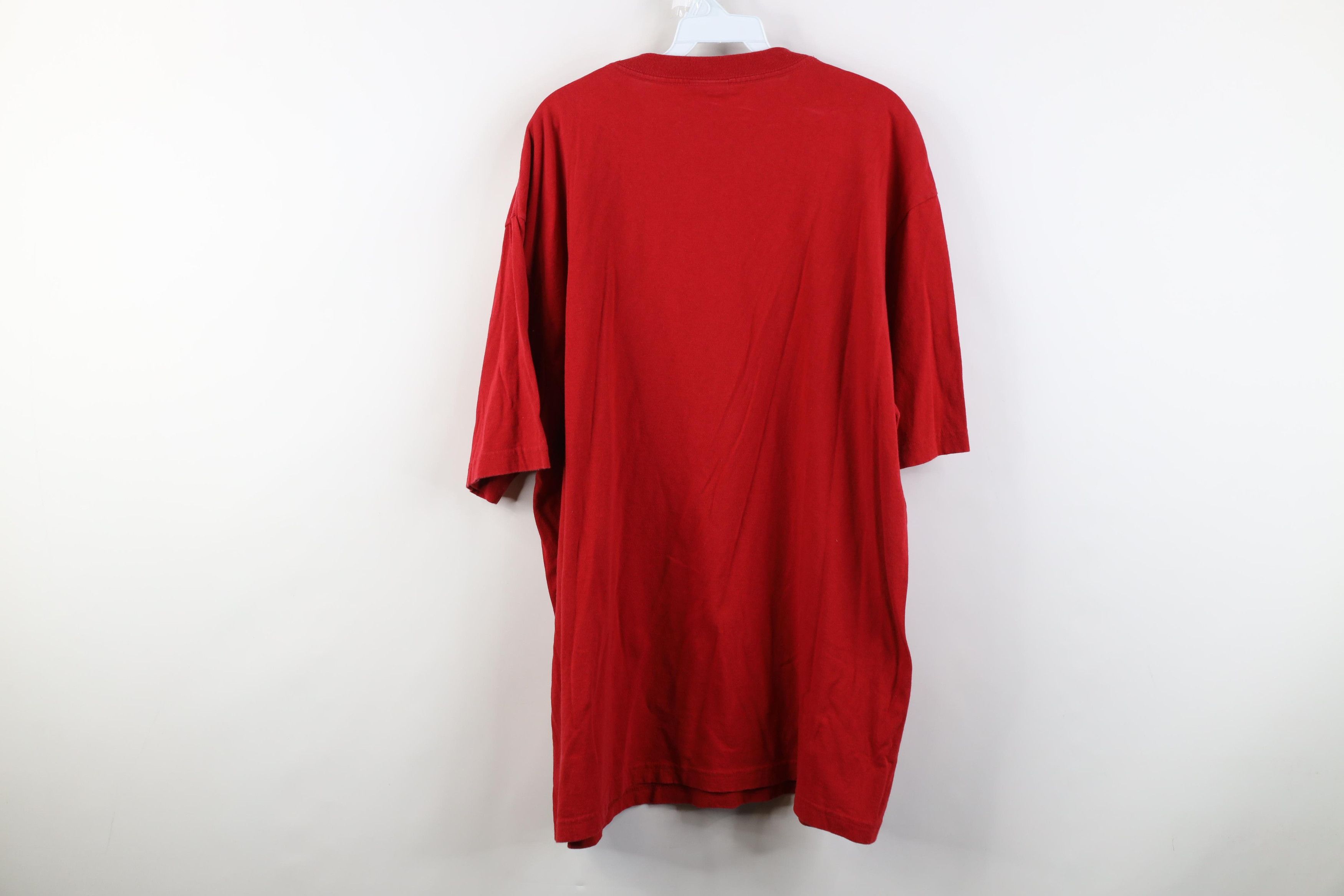 Tommy Hilfiger Vintage 90s Tommy Hilfiger Center Logo T-Shirt Red Cotton Size US XL / EU 56 / 4 - 9 Thumbnail