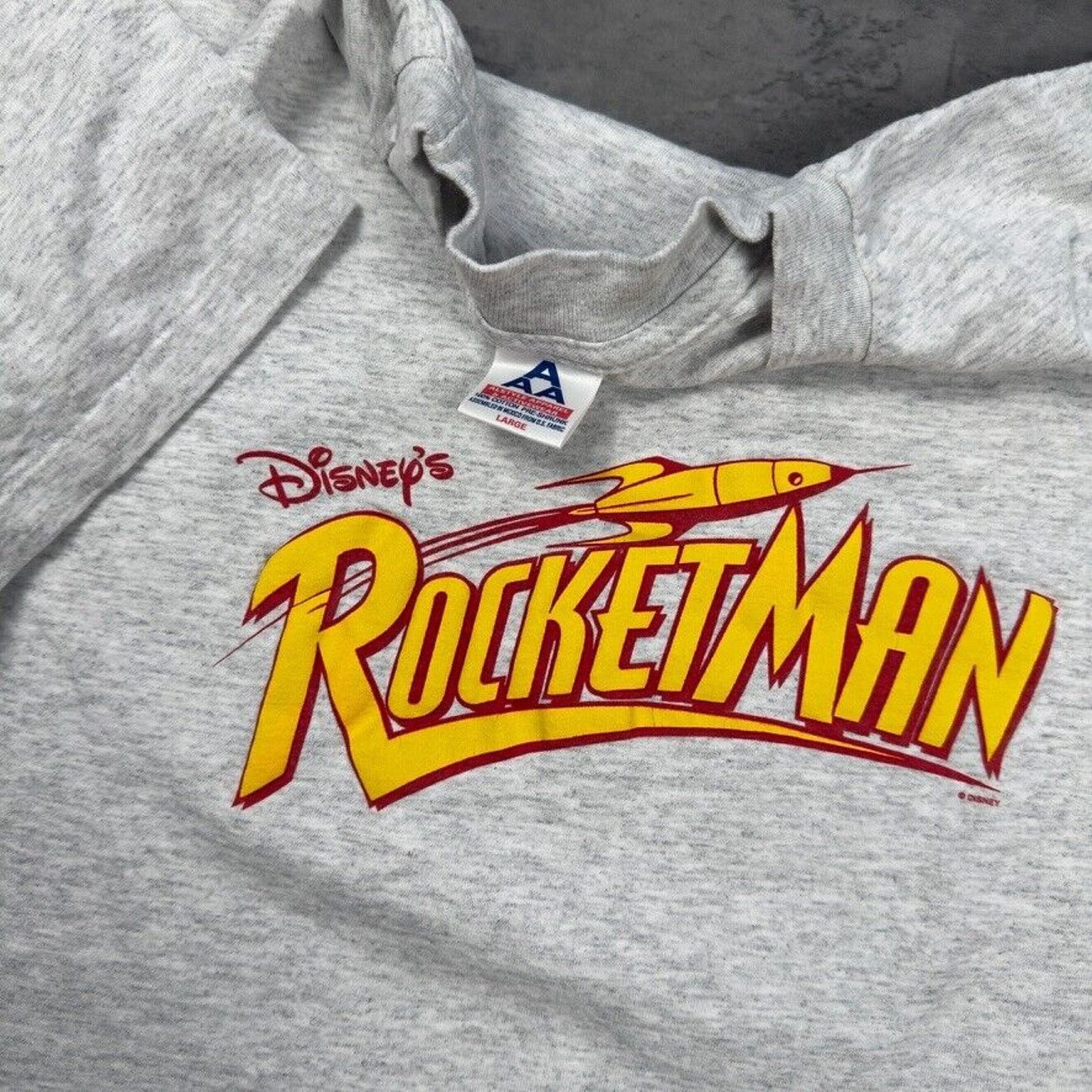 Disney × Vintage Vintage Single Stitch Disney Rocketman Movie T Shirt Size US L / EU 52-54 / 3 - 3 Thumbnail