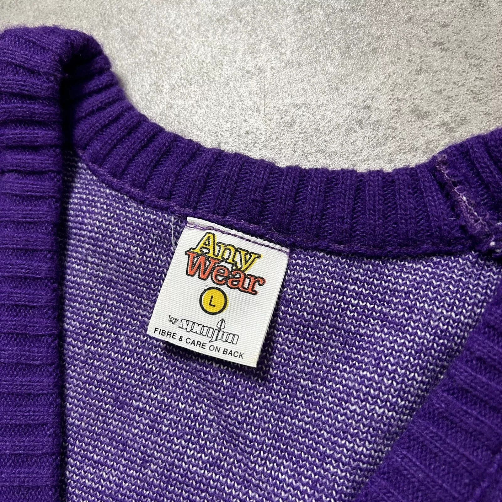 NCAA × Vintage WASHINGTON HUSKIES ANY WEAR ACRYLIC KNIT SWEATER SIZE L Size US L / EU 52-54 / 3 - 3 Thumbnail