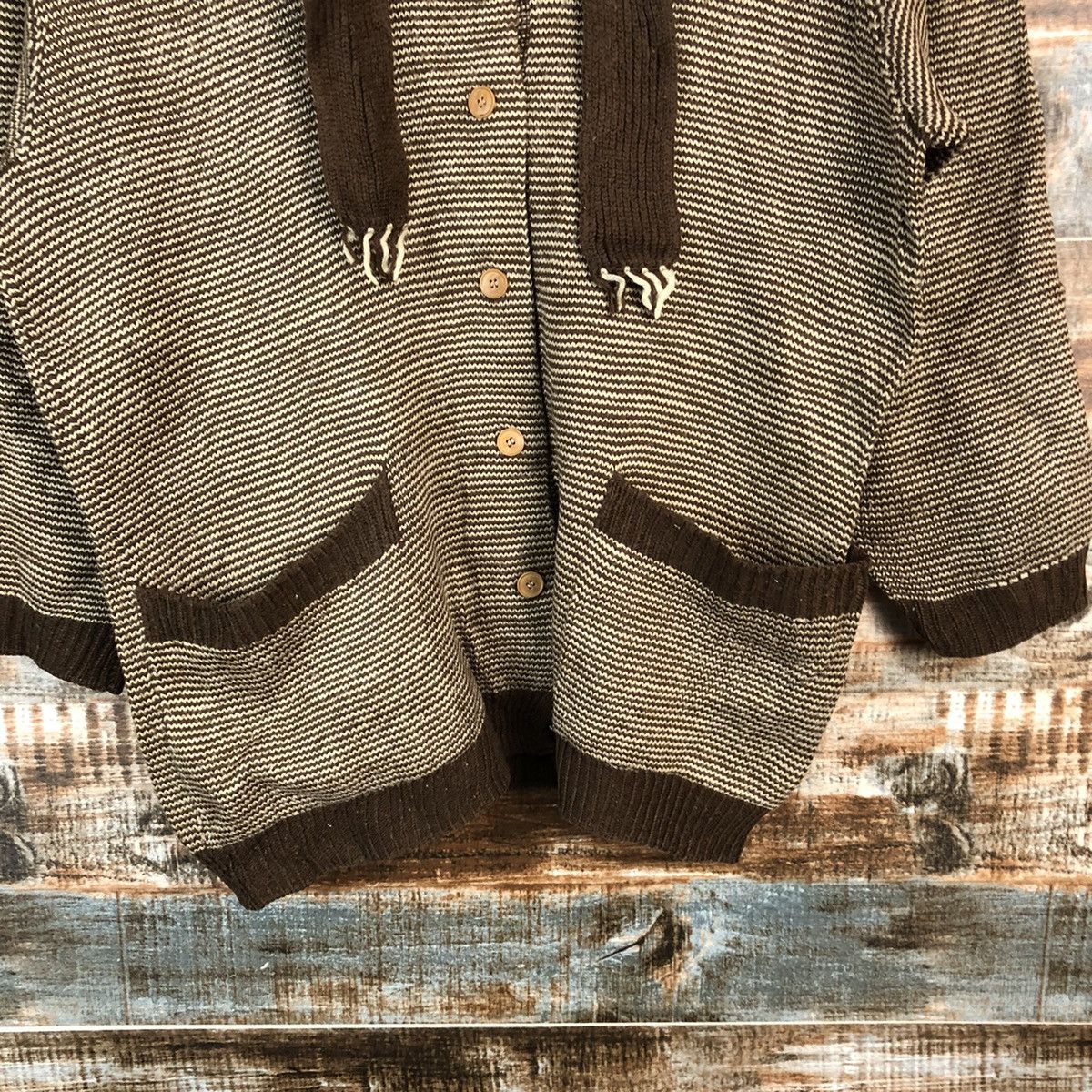 Homespun Knitwear × Japanese Brand Japanese Brand Brown Cardigan Knitwear #A2208 Size M / US 6-8 / IT 42-44 - 6 Thumbnail