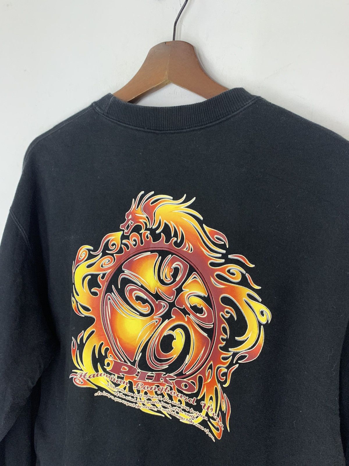 Quiksilver × Ron Jon Surf Shop Piko Surfing Longboards Flames Sweatshirt Size US M / EU 48-50 / 2 - 10 Thumbnail