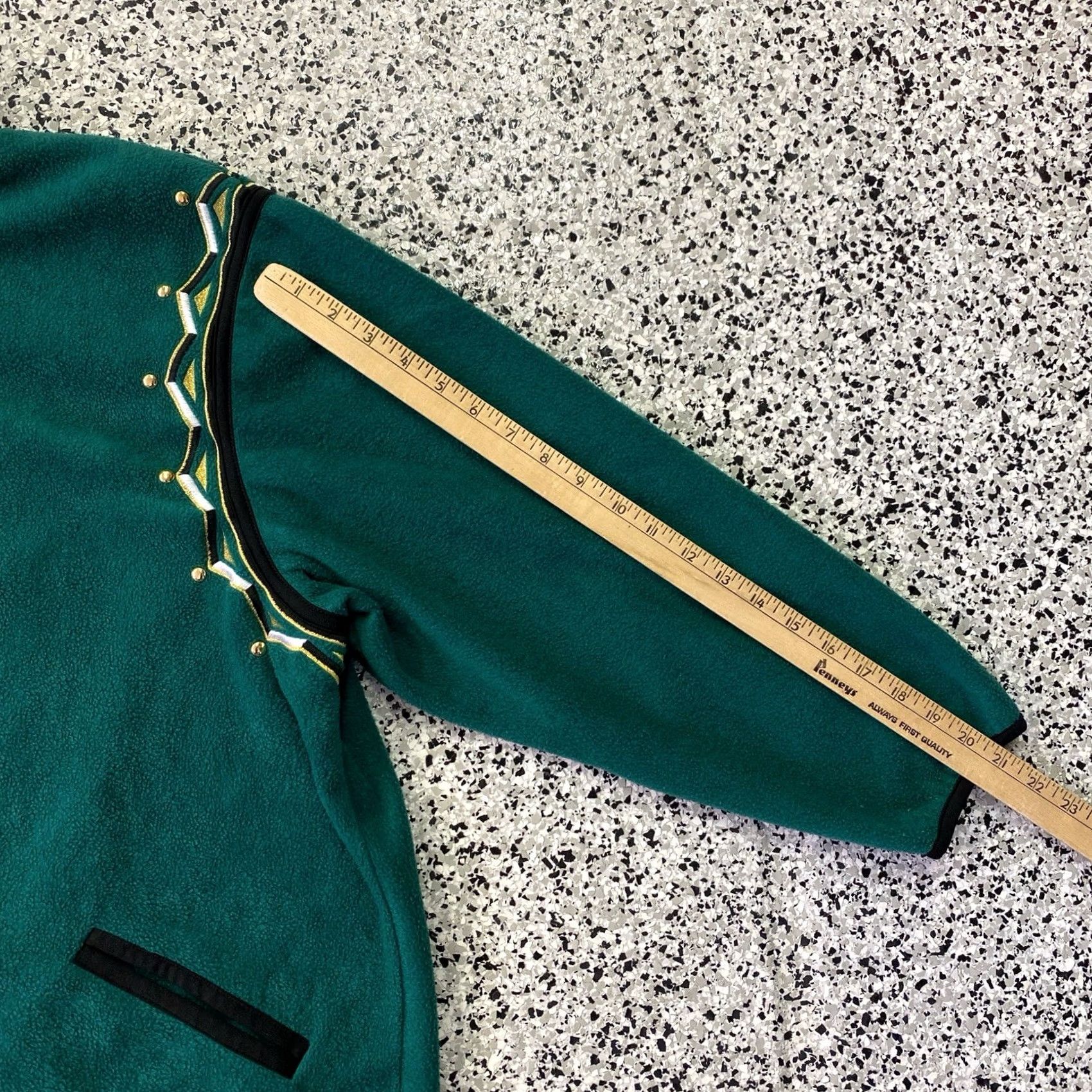 Bob Mackie Mackie Jacket Embroidered Fleece Green XL Women Shirt/Coat Holiday Art Vintage: No (optimize) Size XL / US 12-14 / IT 48-50 - 3 Thumbnail