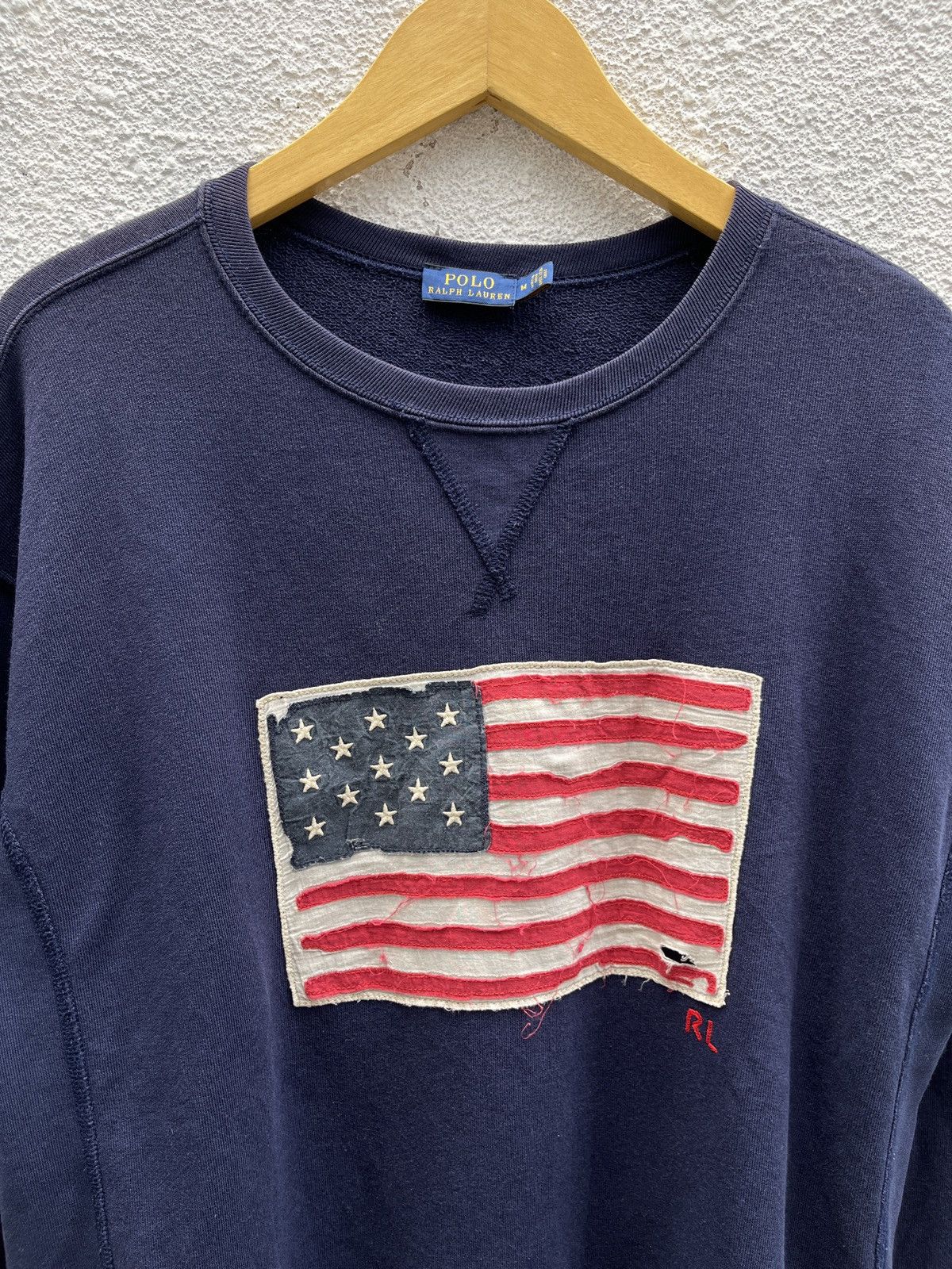 Polo Ralph Lauren Polo Ralph Lauren Iconic Flag Crewneck Size US M / EU 48-50 / 2 - 2 Thumbnail