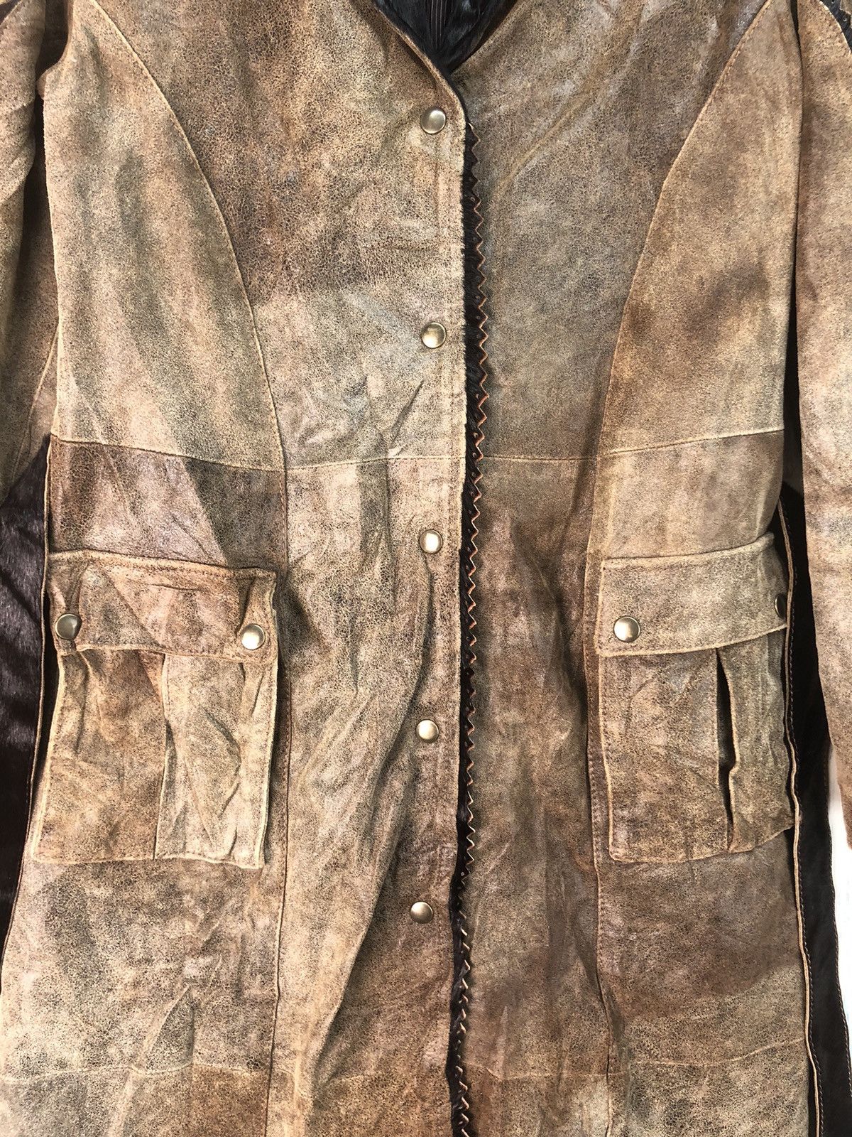 Genuine Leather × Vintage Vintage Pianca Leather Long Jacket Size S / US 4 / IT 40 - 6 Thumbnail