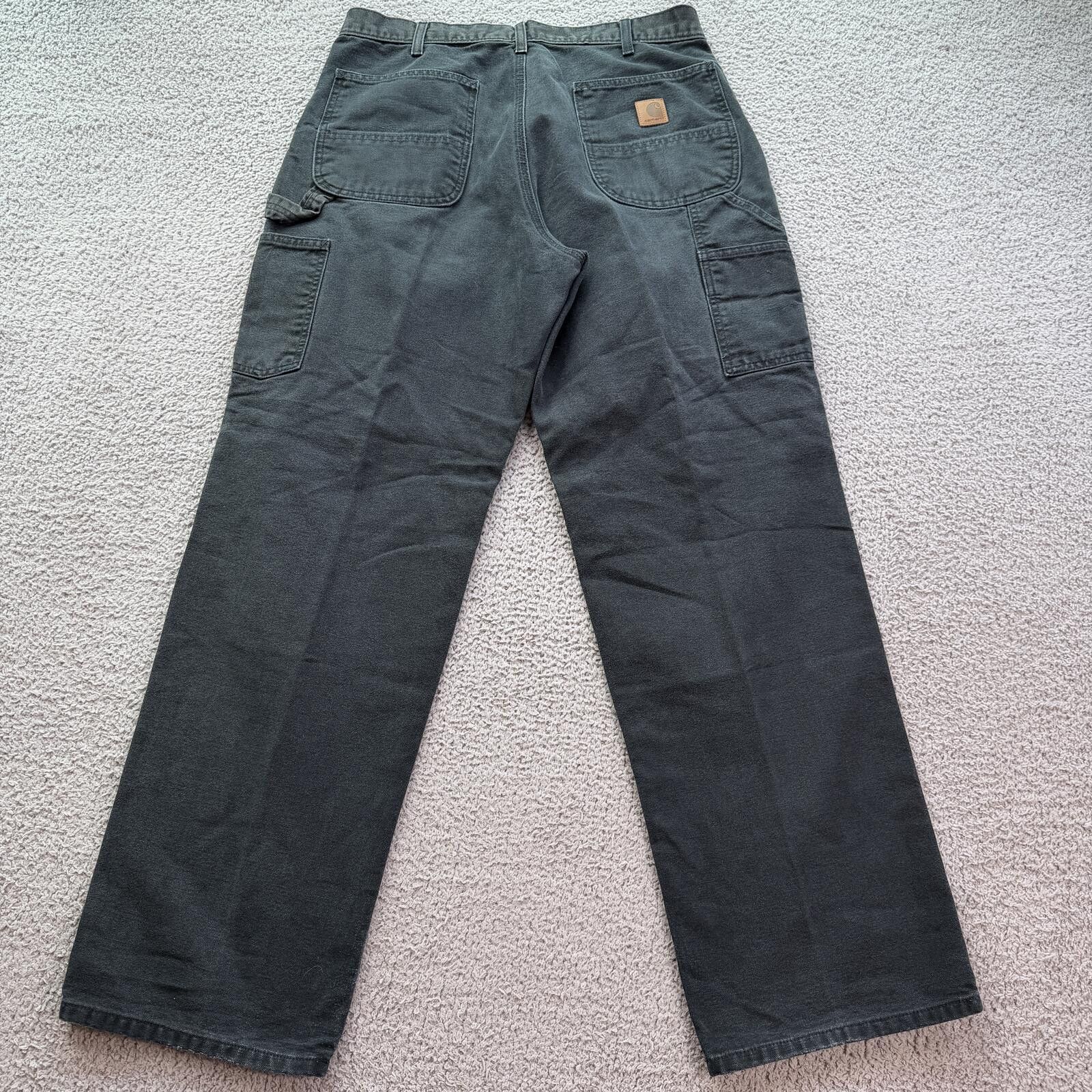 Carhartt Carhartt B11 Black Canvas Work Pants 34x34 Faded Carpenter Size US 34 / EU 50 - 2 Thumbnail