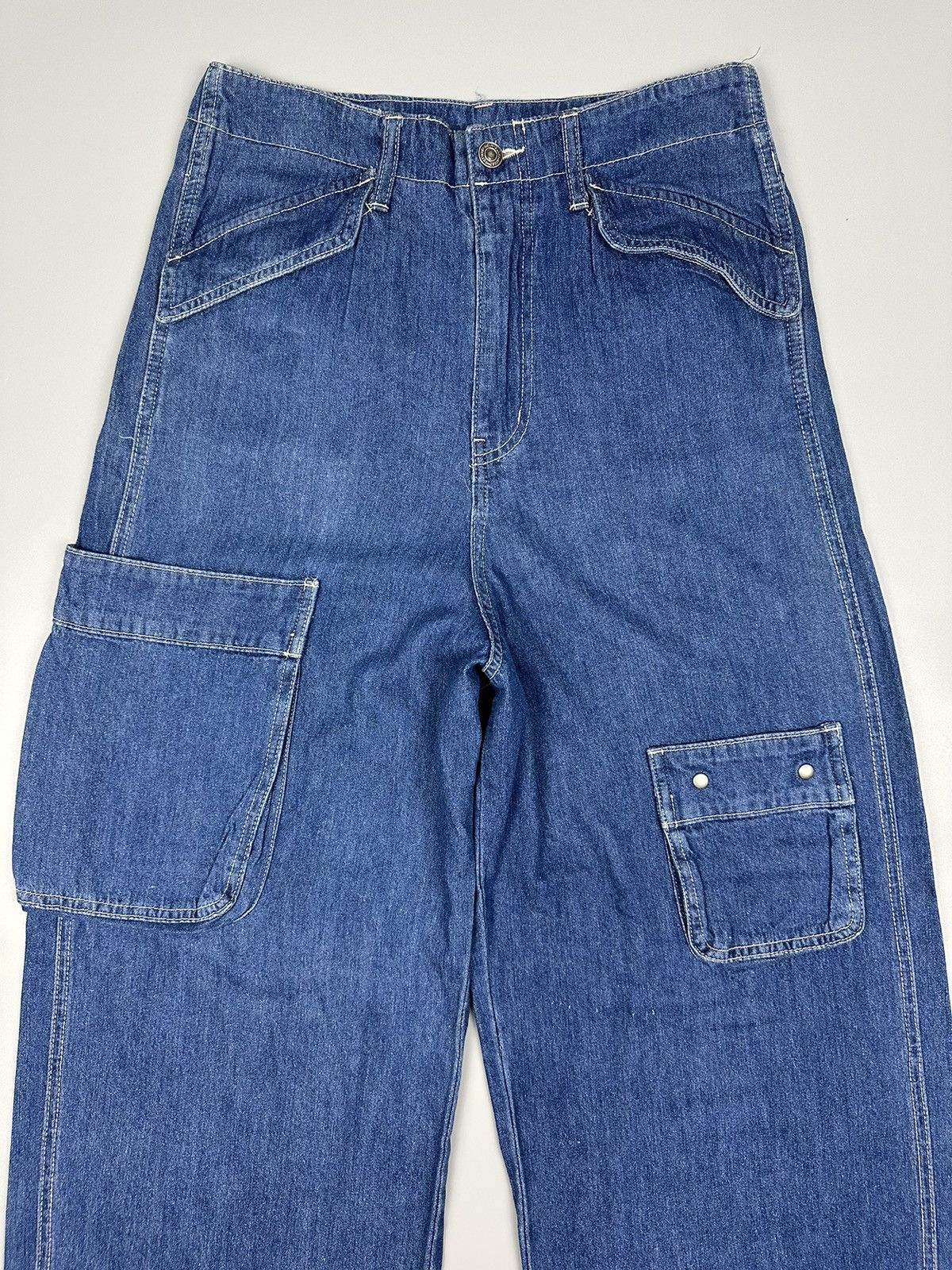 If Six Was Nine × Le Grande Bleu (L.G.B.) Vintage Mili Mili Baggy Multi Pocket Jeans Size US 30 / EU 46 - 5 Thumbnail
