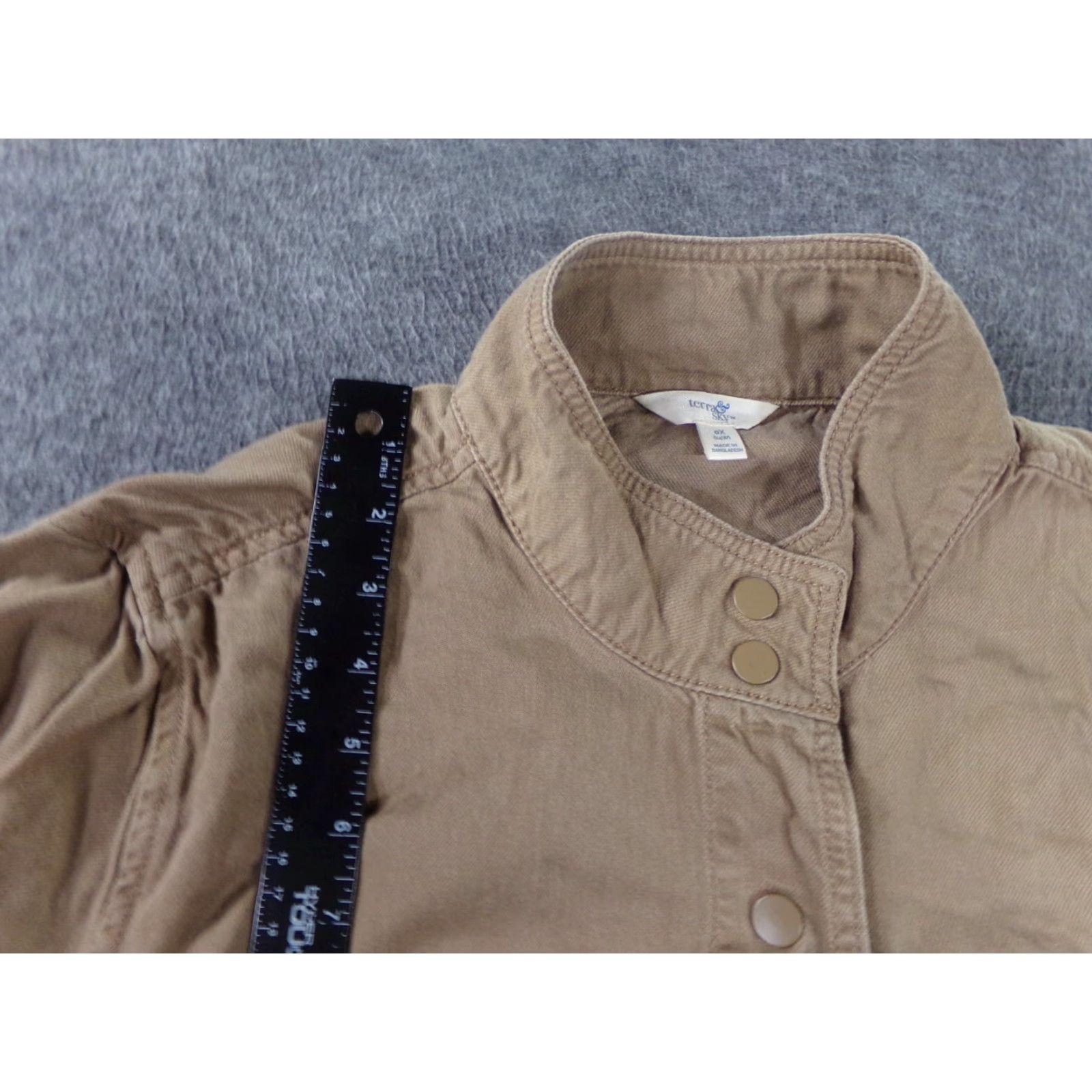 Vintage Terra Sky Jacket Women 0X Beige Safari Utility Military Field Snap Pocket 90s Army Bohemian Classic Outdoor Size XL / US 12-14 / IT 48-50 - 4 Thumbnail