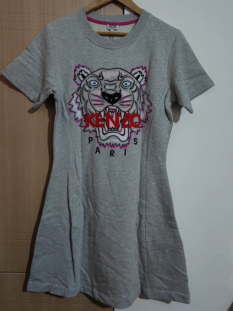 Kenzo KENZO Tiger head hoodie dress Size XL / US 12-14 / IT 48-50 - 1 Thumbnail