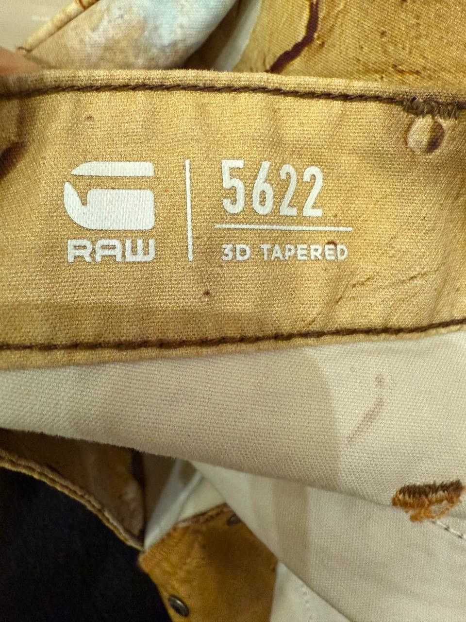 G-Star G-STAR RAW ELWOOD MENS 5622 TAPERED W31 L36 MARS PRINT BROWN Size US 31 - 8 Thumbnail