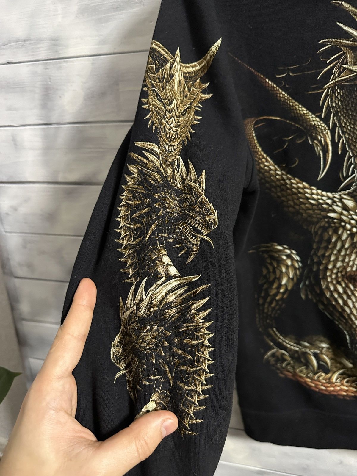 Other Dragon Glowing Print Rare Vintage Hoodie Rock Wild Y2K Japan Size US M / EU 48-50 / 2 - 9 Thumbnail