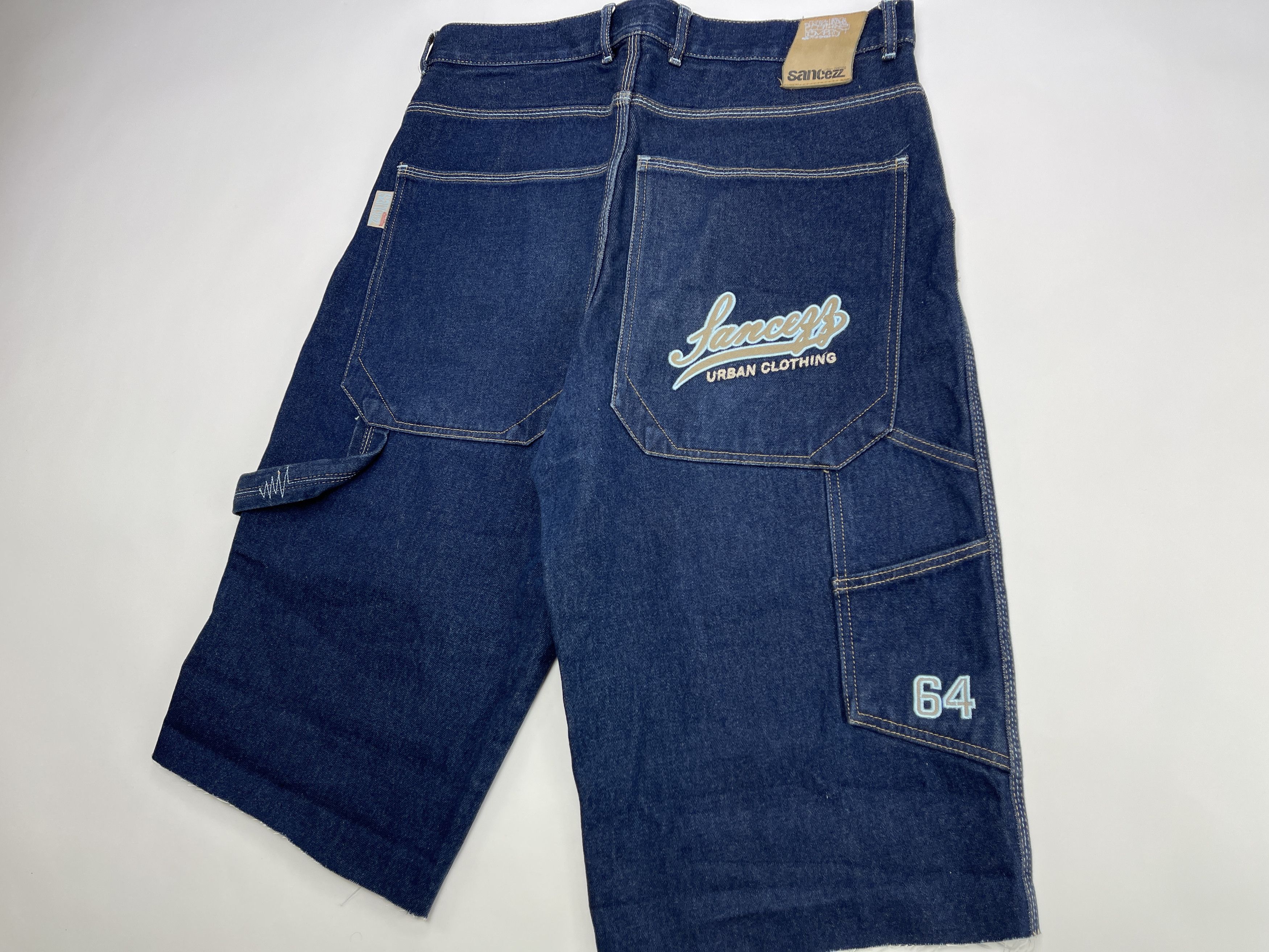 Vintage Sancezz jeans shorts, vintage skater shorts, 90s hip hop 34 Size US 34 / EU 50 - 3 Thumbnail